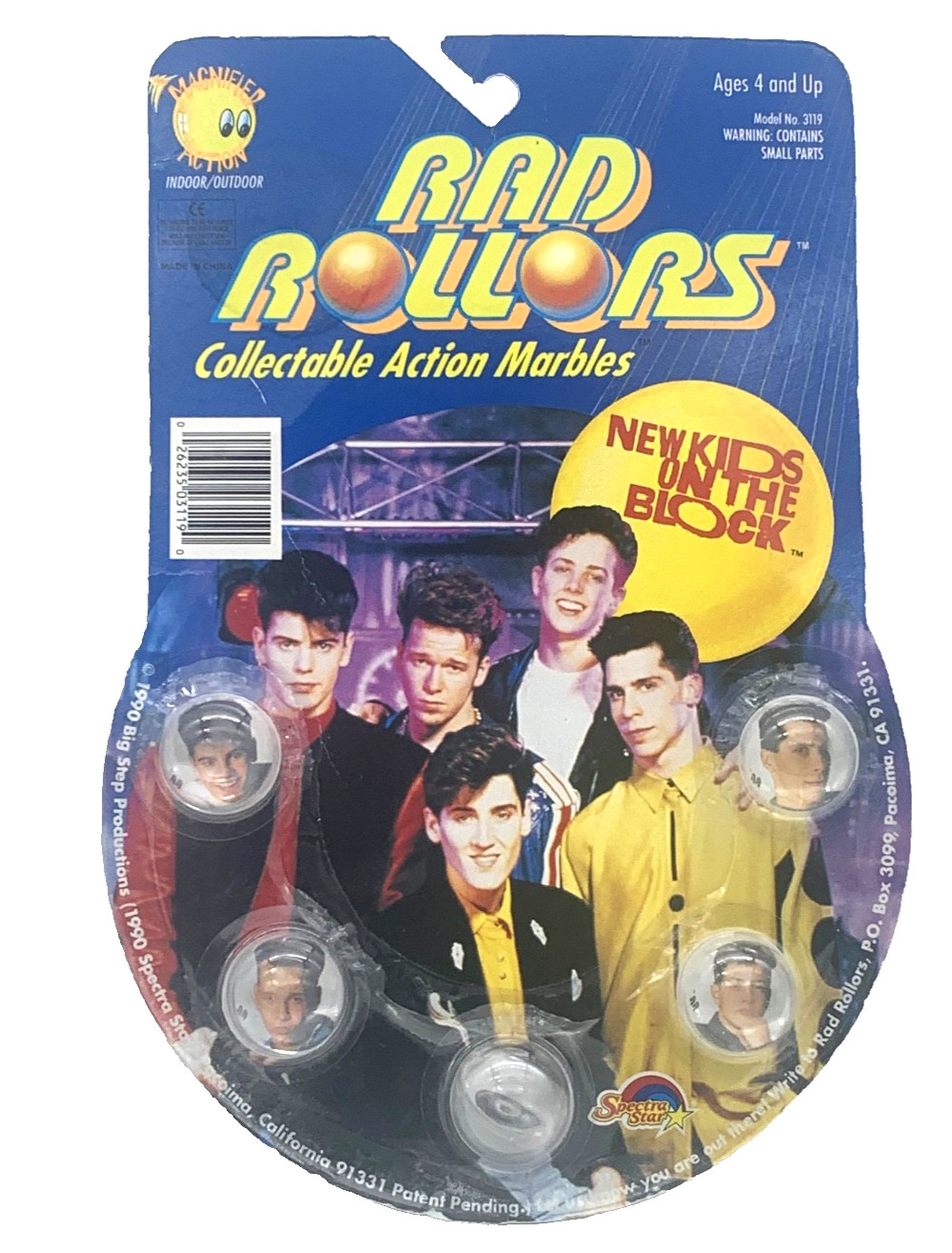New Kids On The Block Rad Rollers Collectible Marbles VTG 1990 4+ New In Box