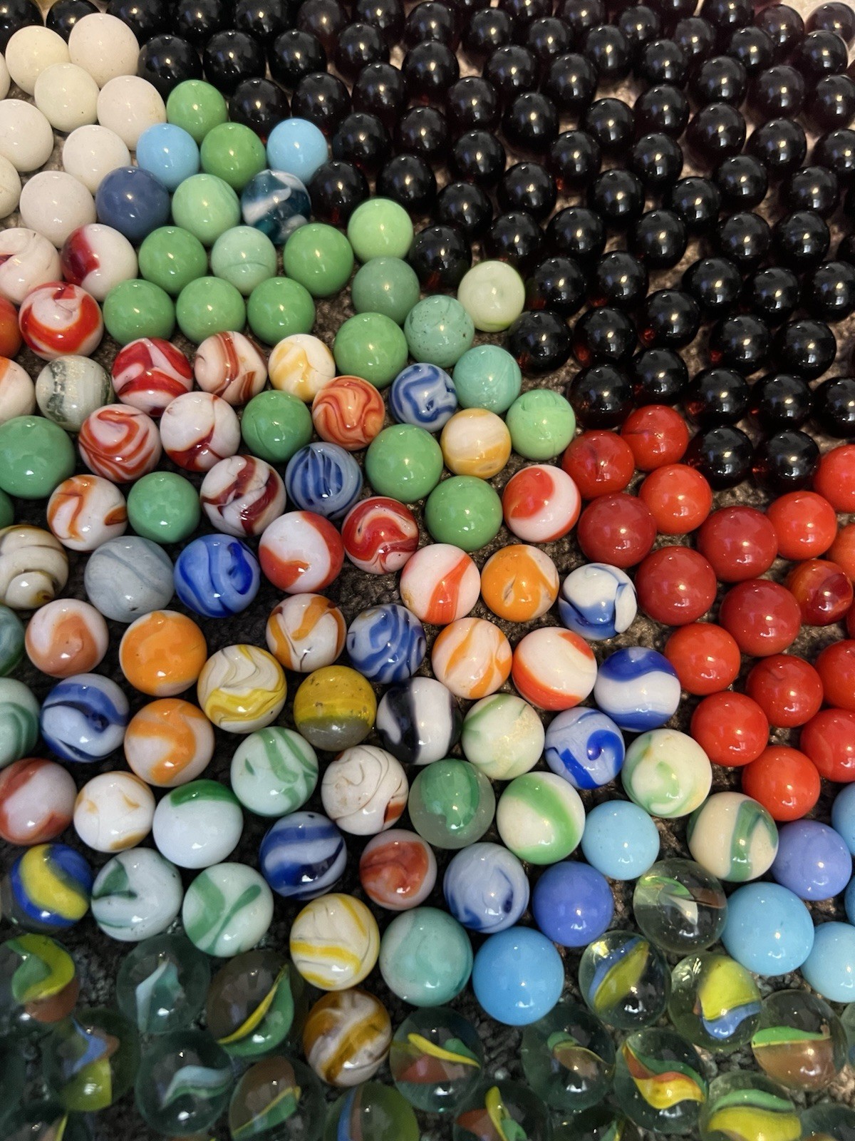 Vintage Marbles 350 Lot Dif Sizes