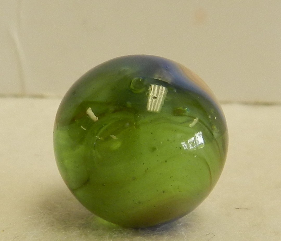 #20982m Vintage Peltier Glass Marble .66 Inches *Mint Minus*