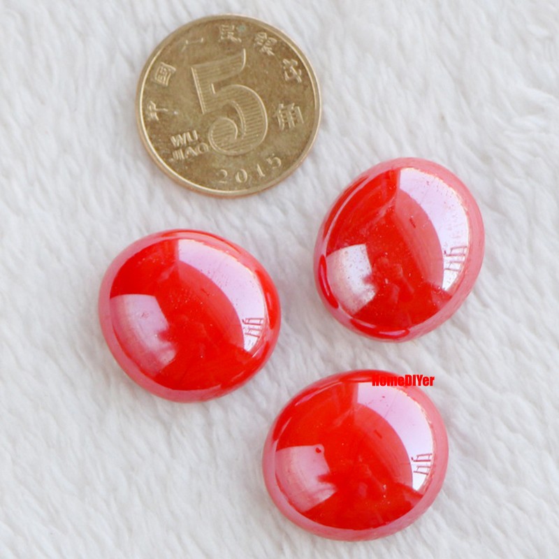 13mm-19mm Flat Red Glass Marbles Ball/Children’s Toys Games DIY Balls/Party Bags