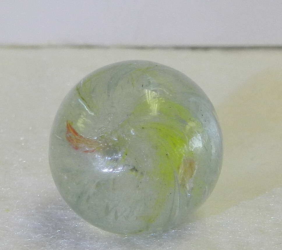 #19155m Unique End of Cane German Handmade Swirl Marble .68 In *Mint*