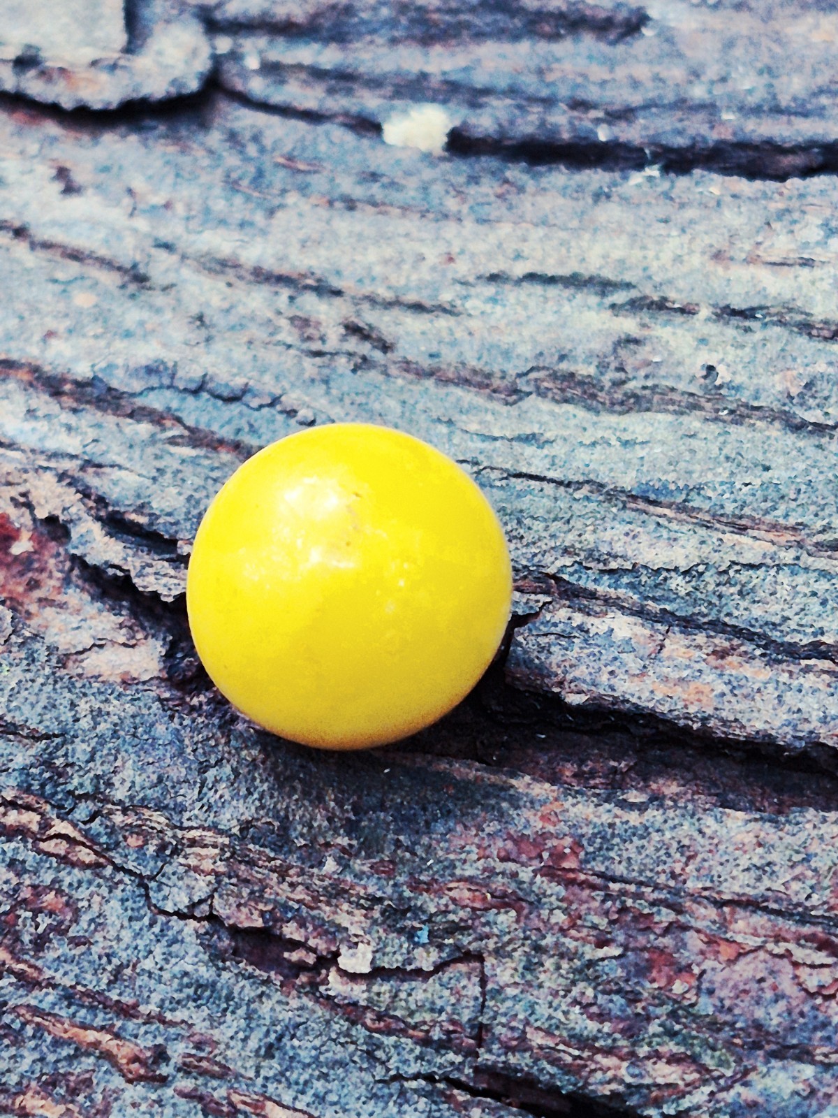 Vintage CAC Rare Opaque Yellow Pearl Swirl Christensen Marble Gathered Pontil