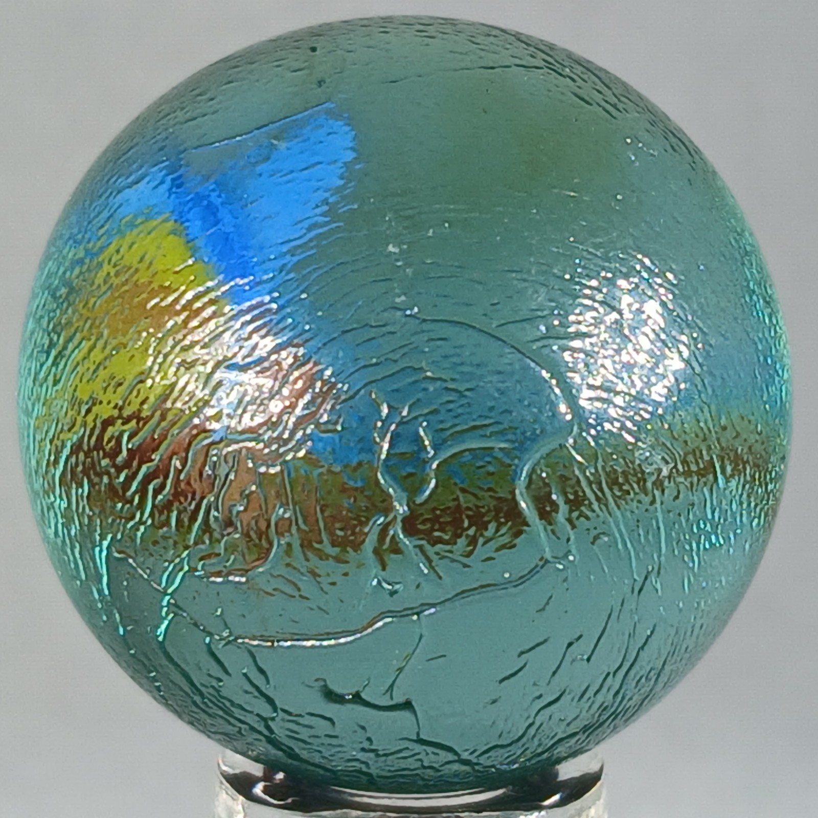 Large Vintage Imported Hybrid Cat’s Eye Marble .93 Inches Near-Mint Condition