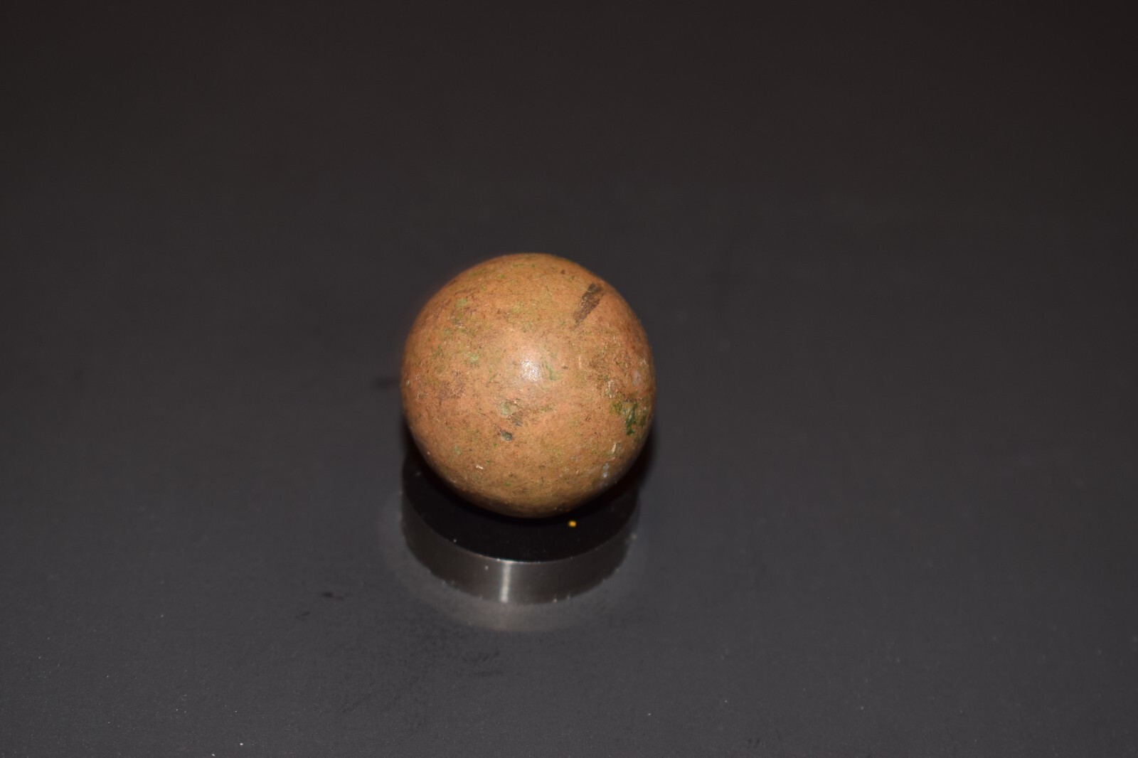 ⭐Antique Handmade Earthtone Fired Glazed Clay Toy Marble 🦶Toe Braker Size 1.070