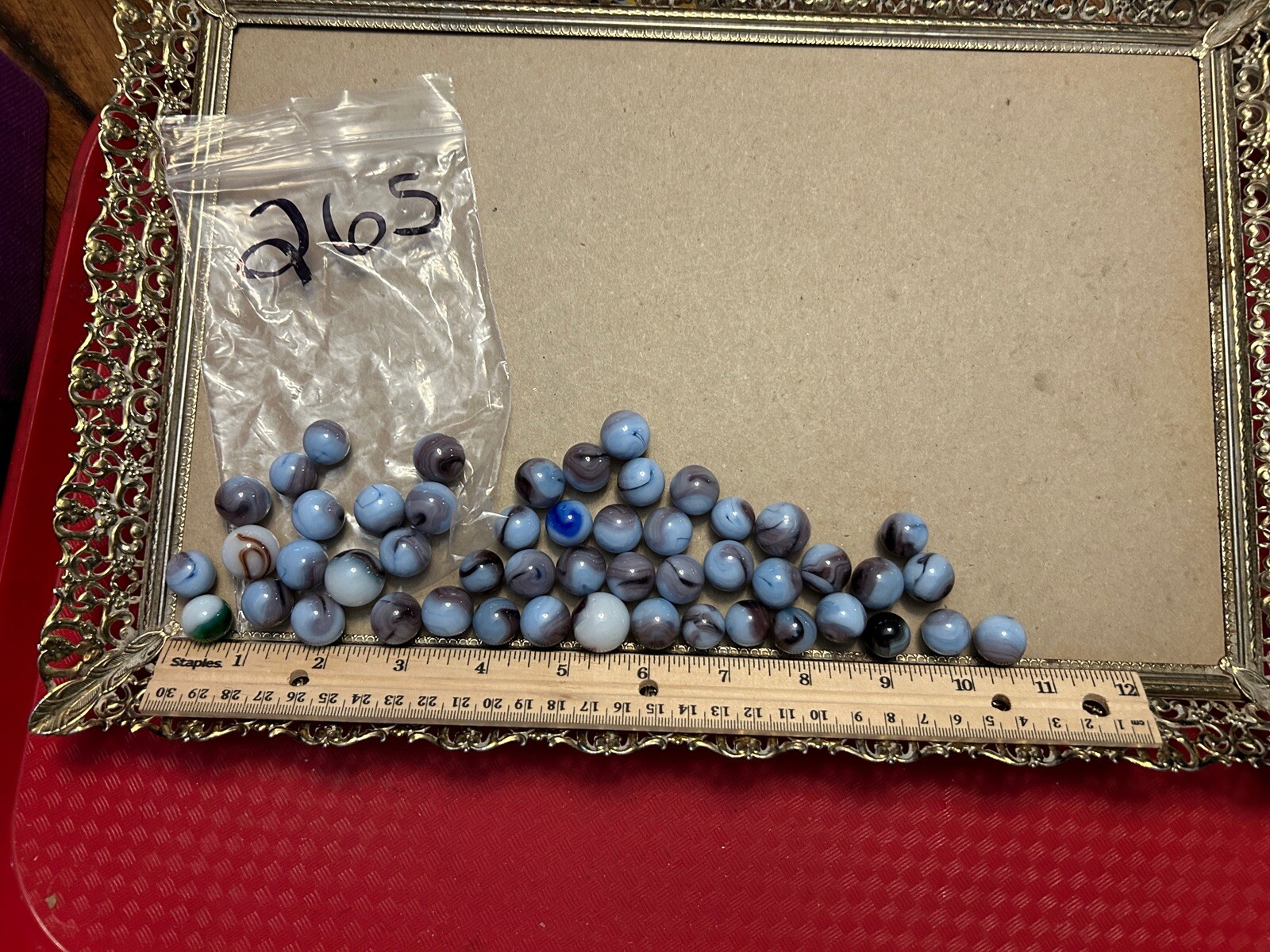 Vintage Marbles Lot Of 50 Different Sizes Unique Lot 265
