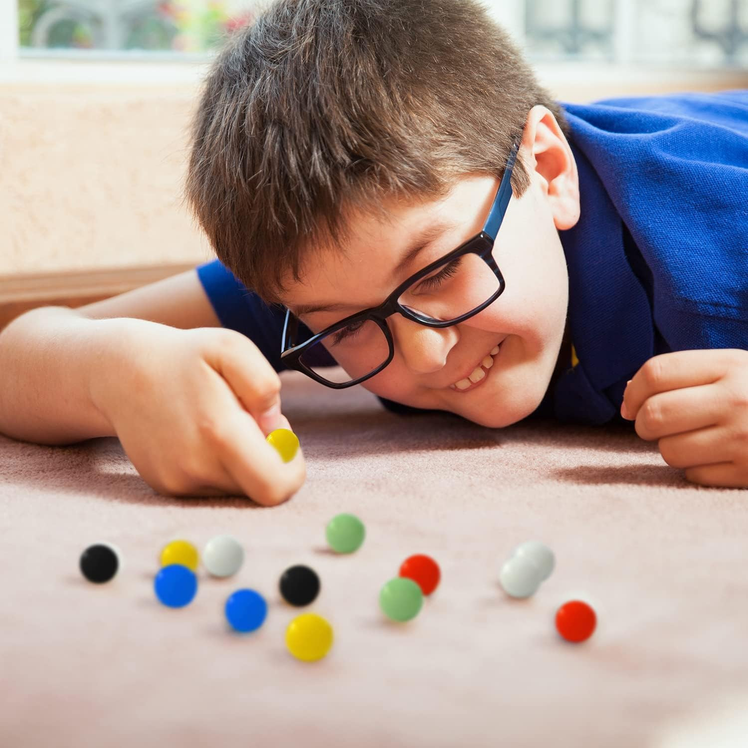 60 Pcs Glass Marbles, Bulk Marbles, for Various Marble Games 0.63 inch, Multicol