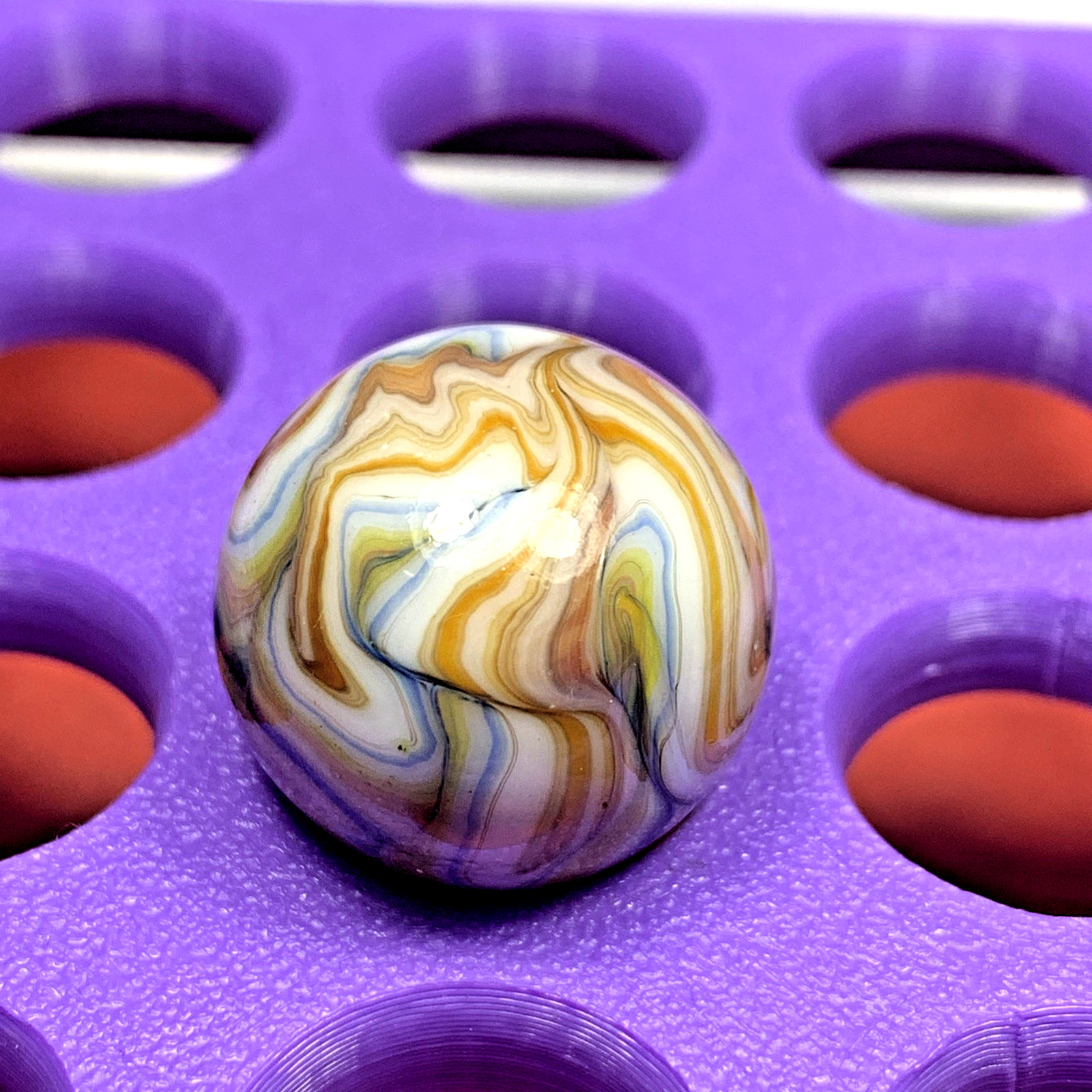 AS MADE TOPAGRAPHIC LOOKING ZIG-ZAG BUTT CRACK SWIRLED SHOOTER .76″ BOX01/109