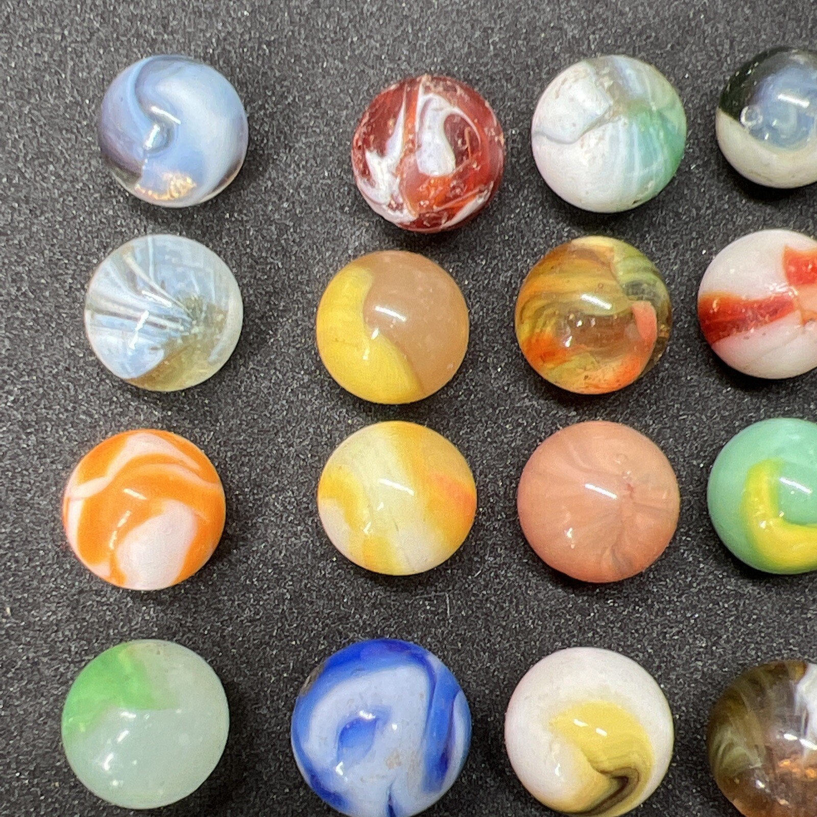 Vintage Akro Agate Peltier Christensen Glass Swirl Marble (30 Lot) Great Lot!