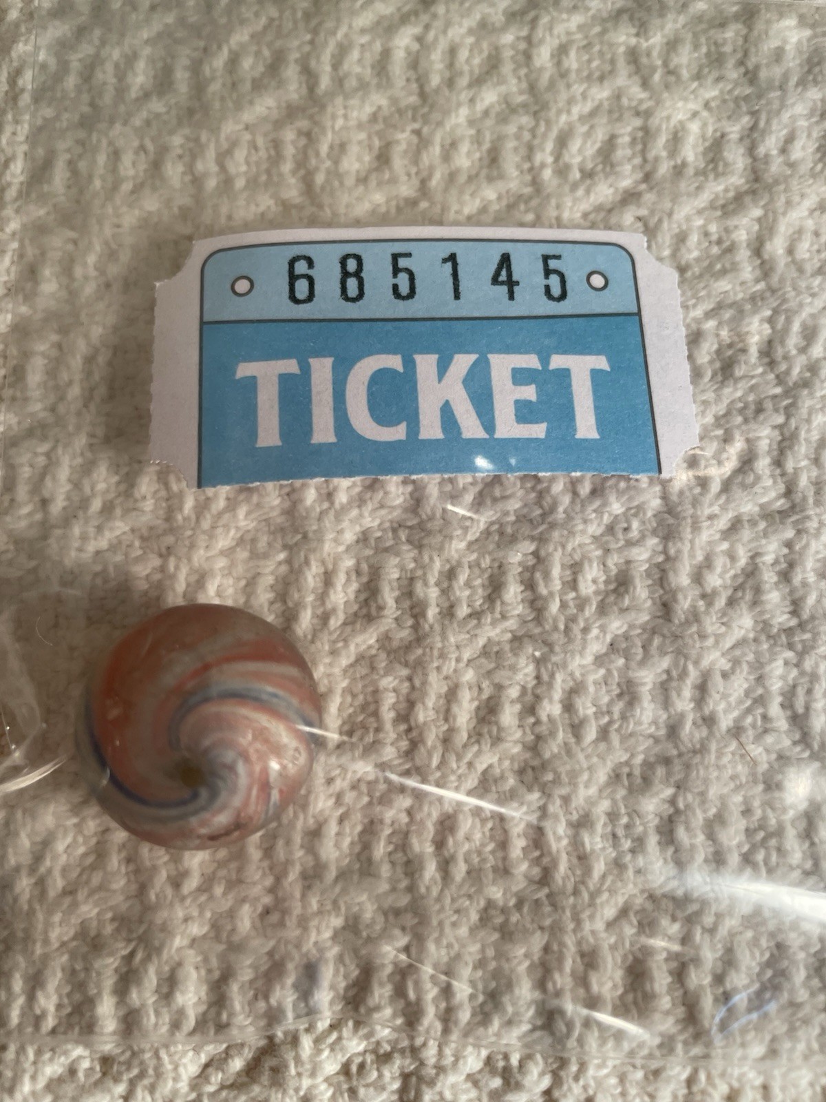 Vintage German Peppermint Swirl Marble 3/4 in – Please See Pics