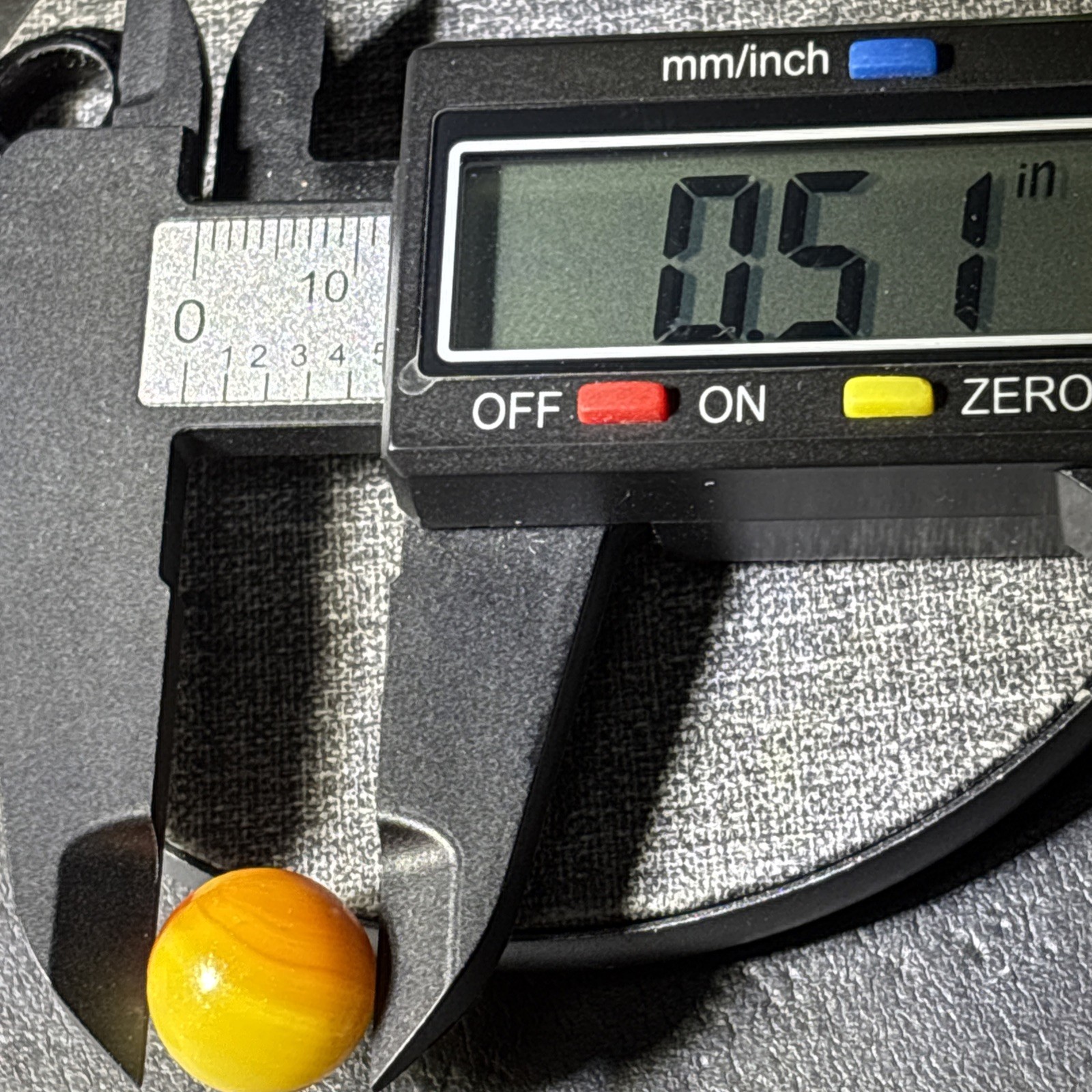 Vacor de Mexico Pee Wee Sunrise Marble .51”tiny chip See Pics