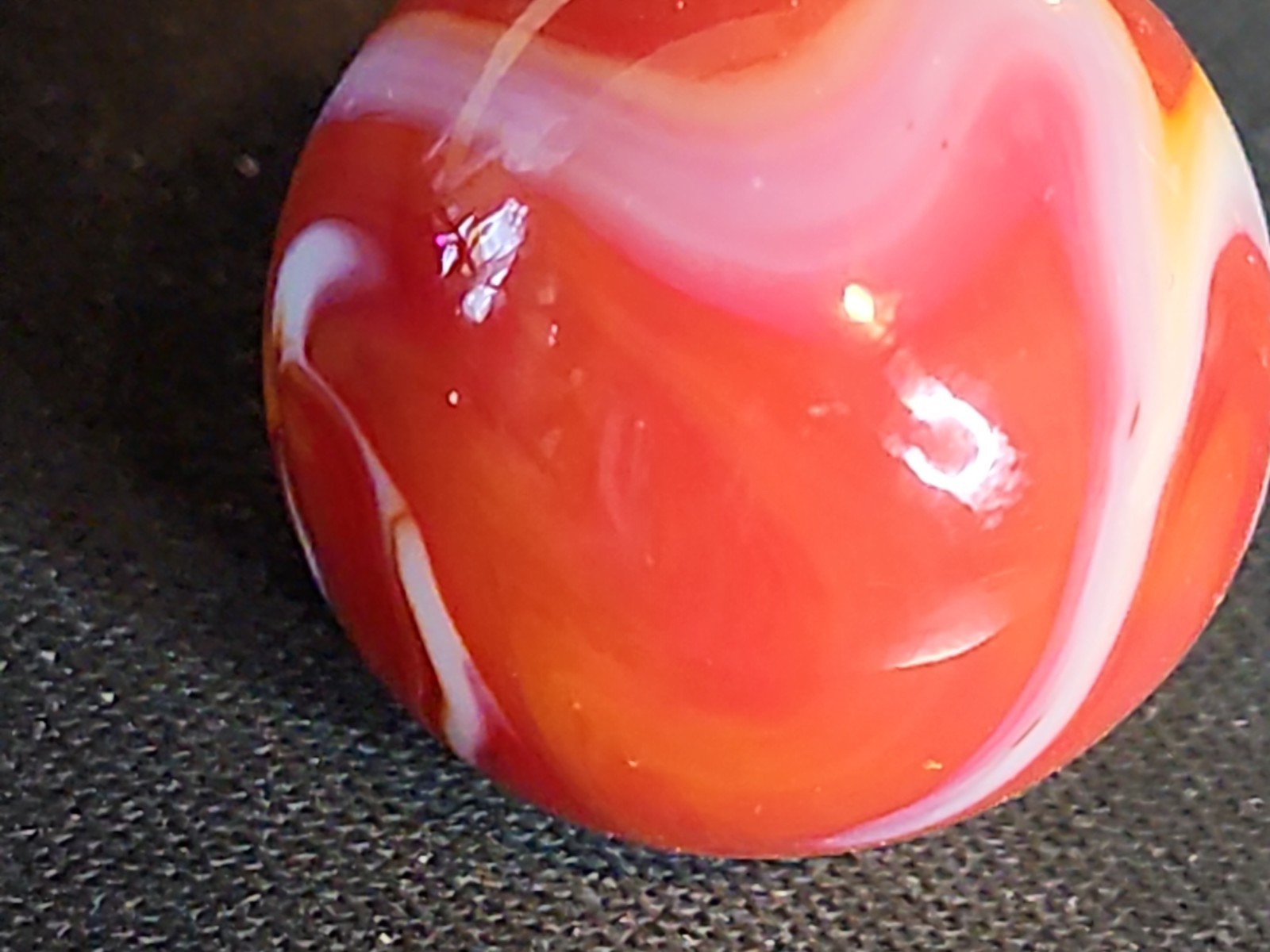Rare 7/8″ Christensen Agate Co. (CAC) Flame Swirl Shooter Marble – Mint,…