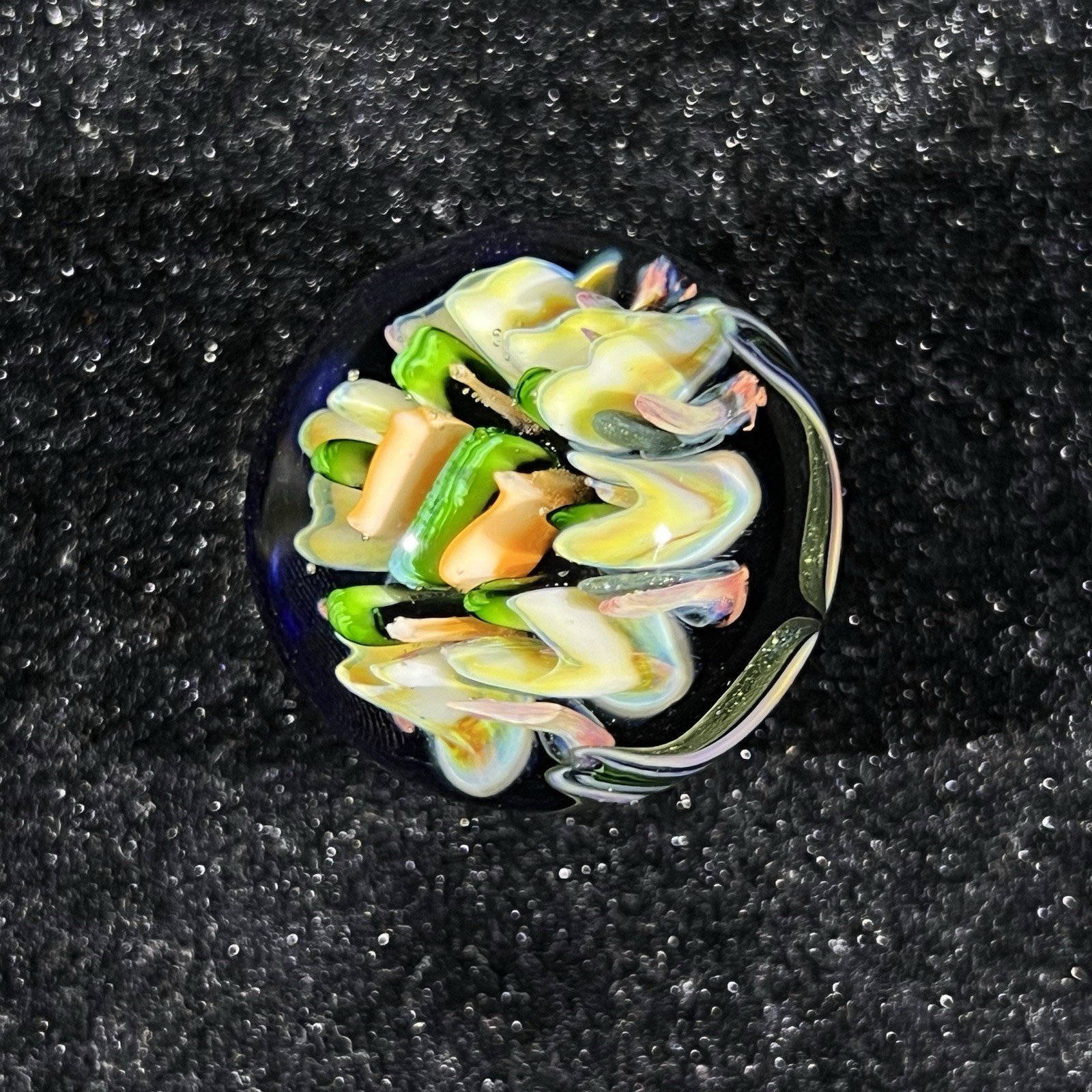 1 1/4- Mad Man Marbles Multi Color Implosion Marble Signed MMM 14