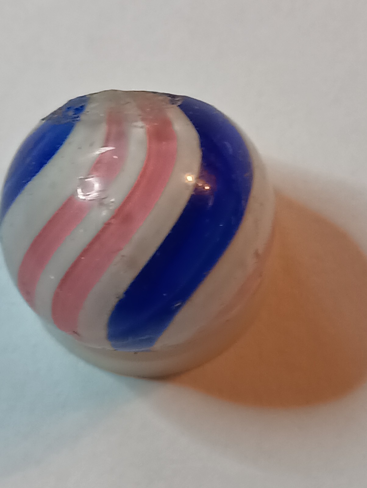Peppermint 2 Stripe Vintage Marble. Has One Chip On Blue Stripe.See Picture.66in