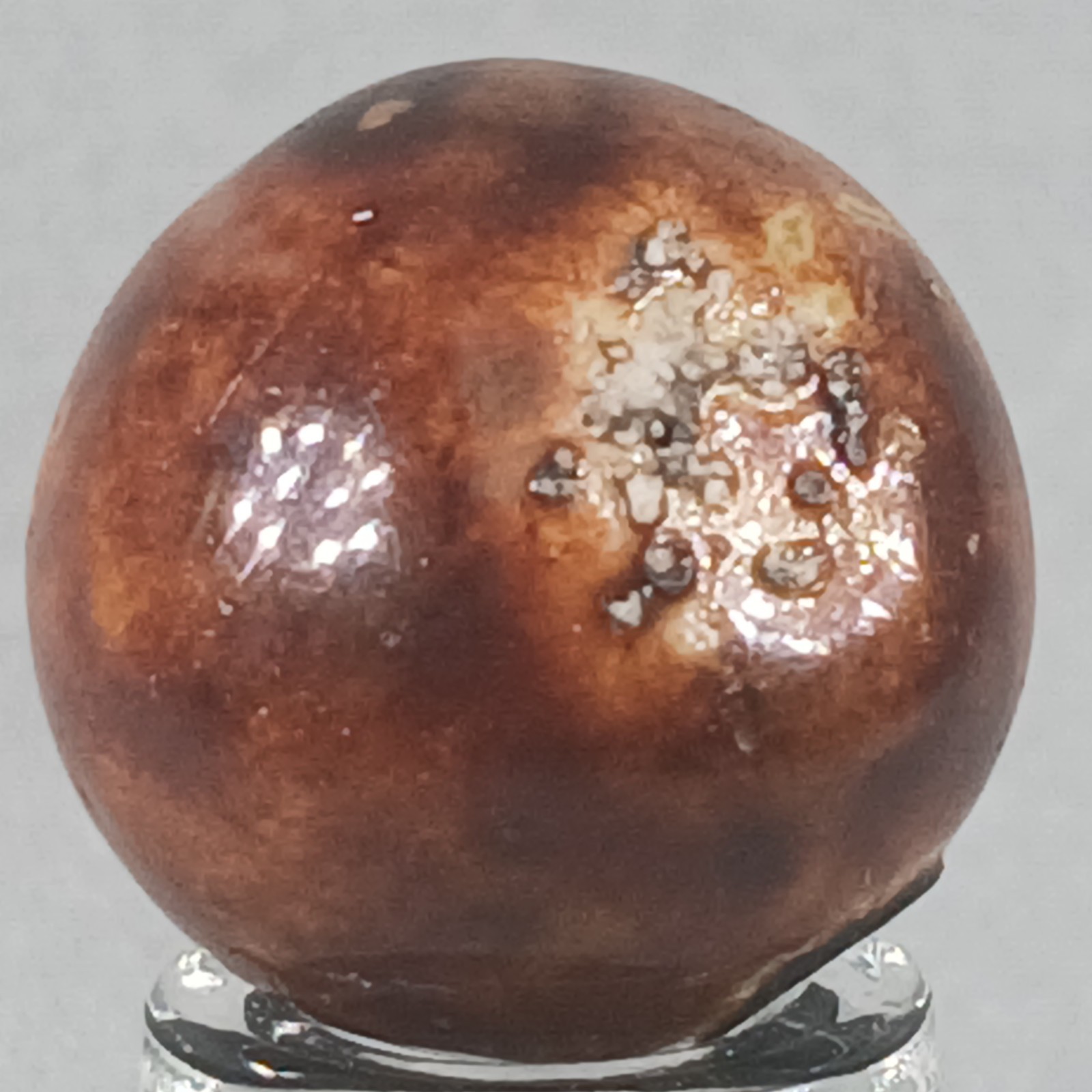 Vintage Brown Bennington Clay Marble .65 Inches Near-Mint Condition