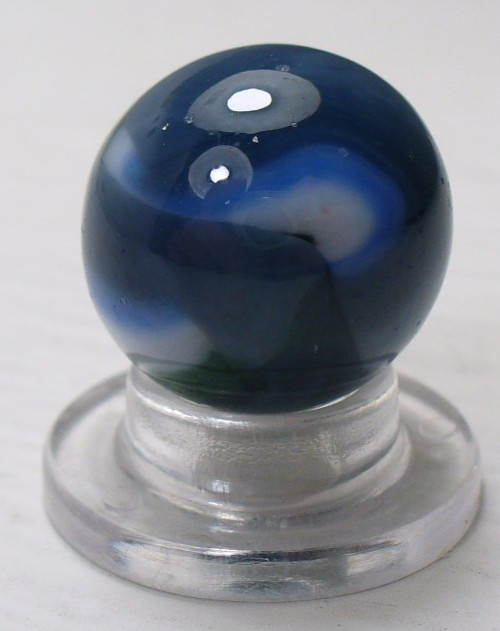 #1060 Vitro Agate Vintage Fancy Conqueror Marble 4 color. Green, Blue, Black