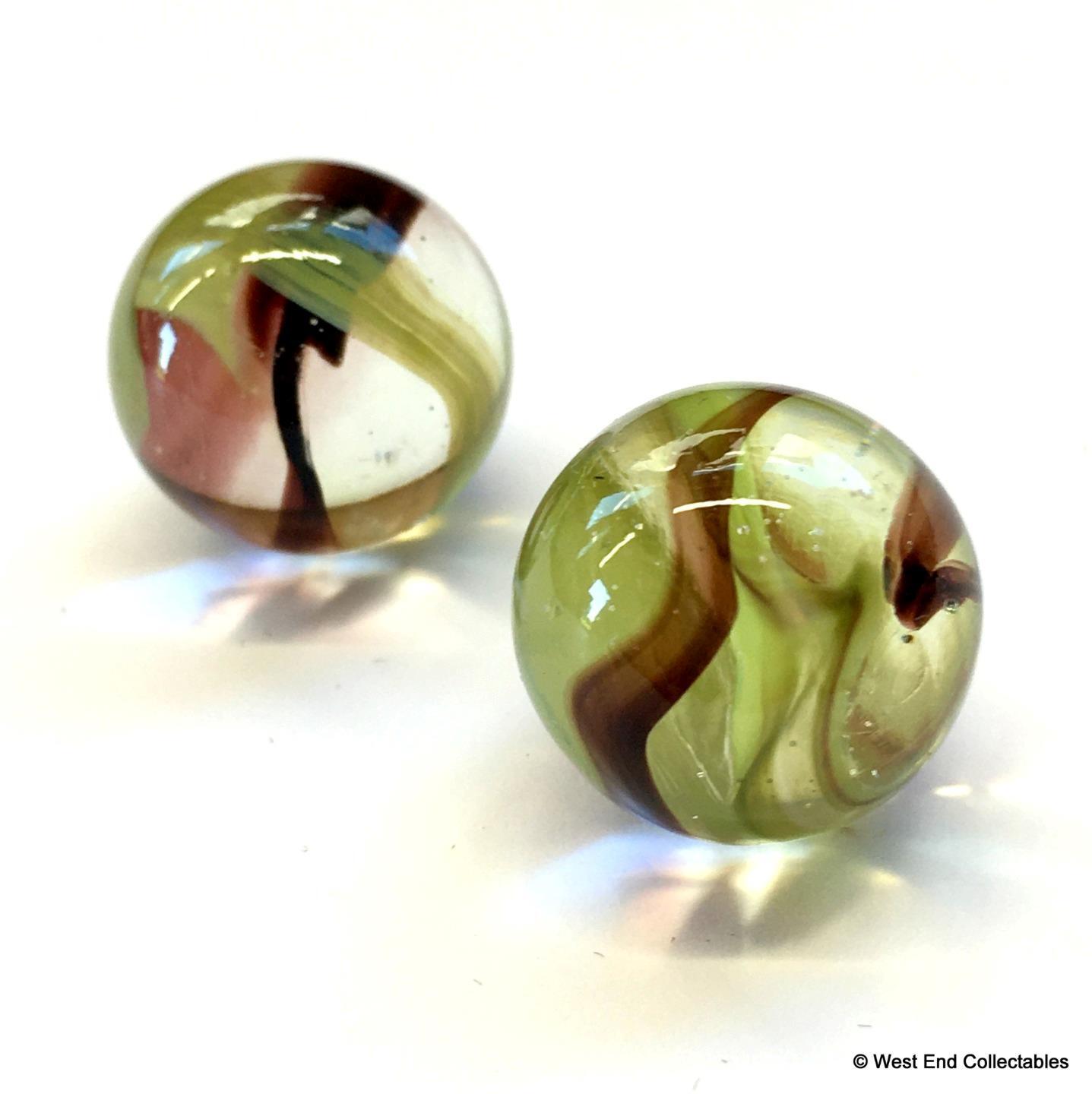 10 x Stunning Camouflage Swirl Small 16mm Glass Toy Marbles in Gift Bag