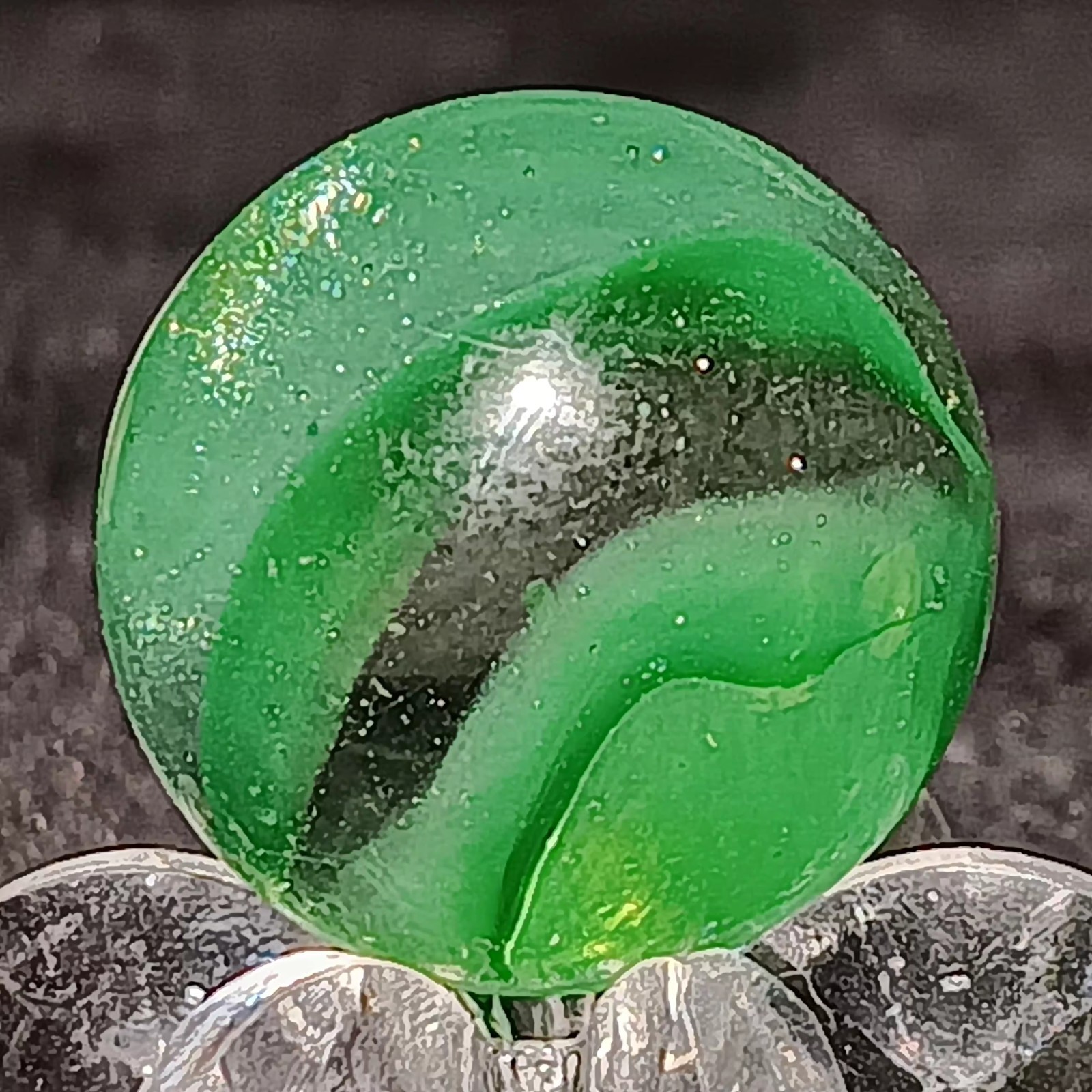 Vintage Marble King Loaded with Adventurine. 5/8 Mint. HTF Example