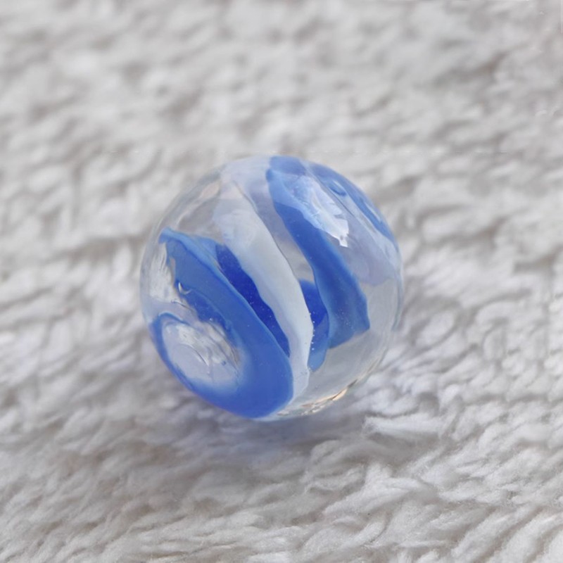 16mm Glass Beads Marbles Solid Ball Decorative Sphere Blue White Kids Toy Games