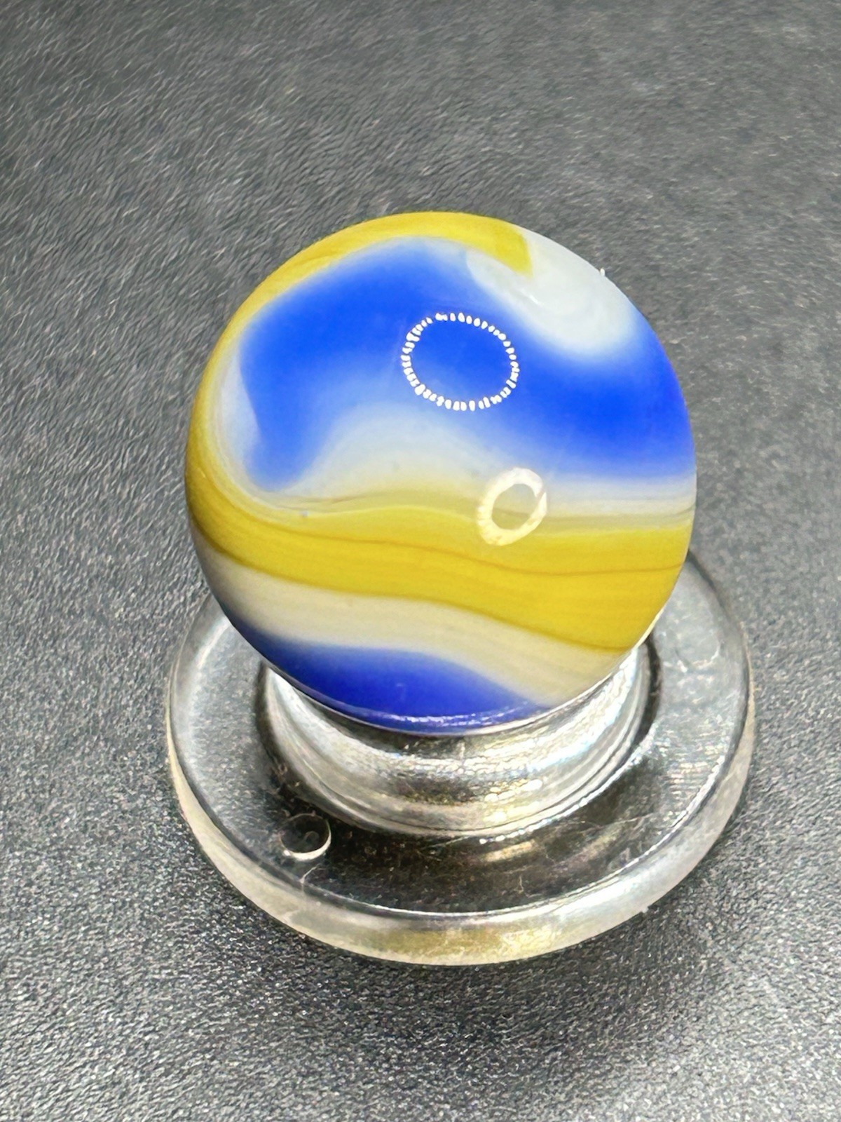 Vintage Akro Corkscrew Marble Classic 3 Color Marble 0.629”