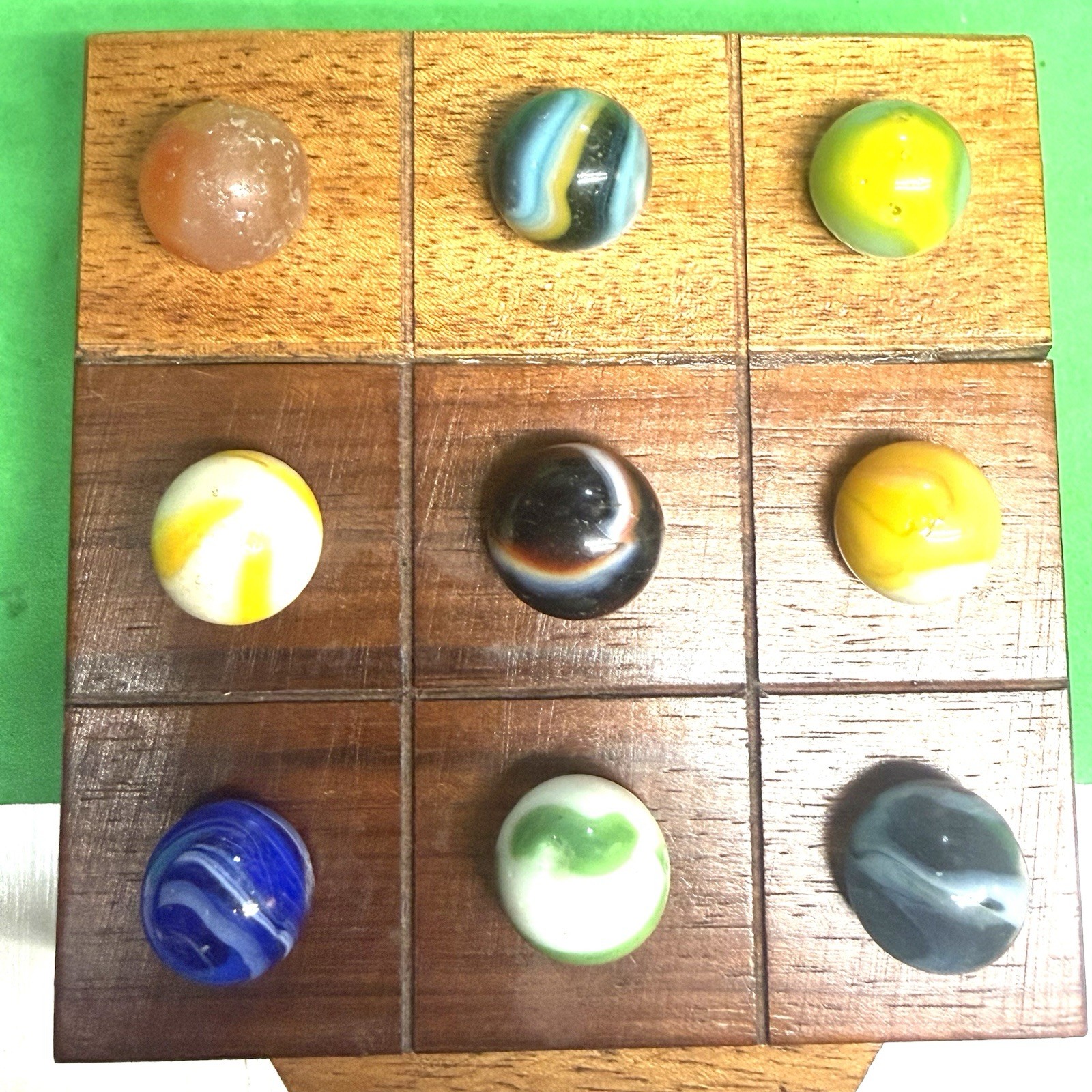 Vintage Machine Made Marbles Lot Akro Peltier Heaton Swirls & Patches Play Wear