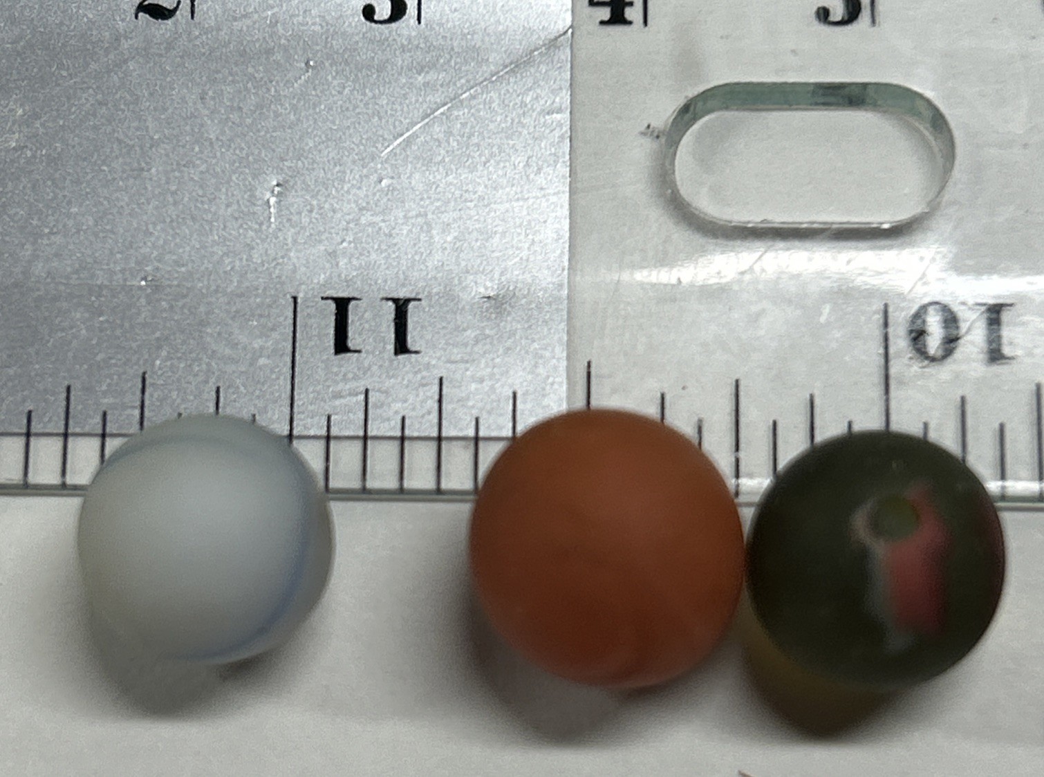 Lot Of 27 Tiny Antique Marble- 24 Green, 1 Orange, 2 Multi **Read