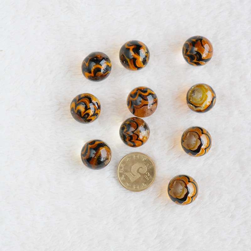 16mm Ripple Glass Marbles Beads Glass Balls Vase Fish Tank Decoration Toy Game
