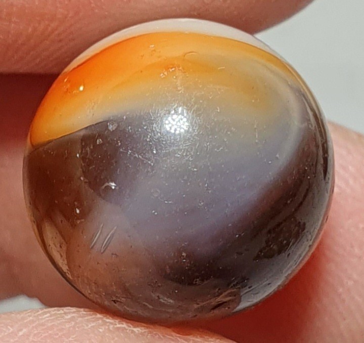 19/32″ Vivid Japanese Mushroom Patch 1940s Vintage Marbles CNM/NM+