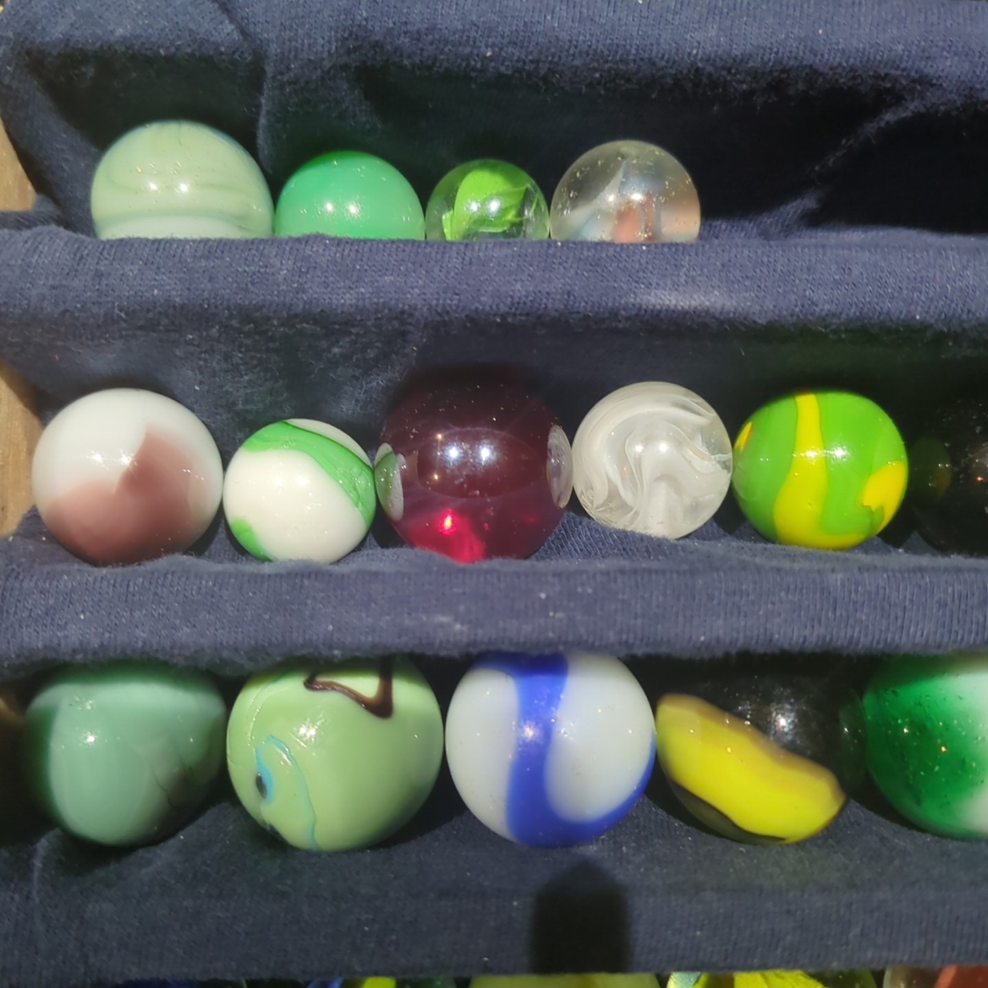 Lot Of Vintage Glass marbles. CAC, Akron agate, Peltier, Vitro Etc. 47 Total