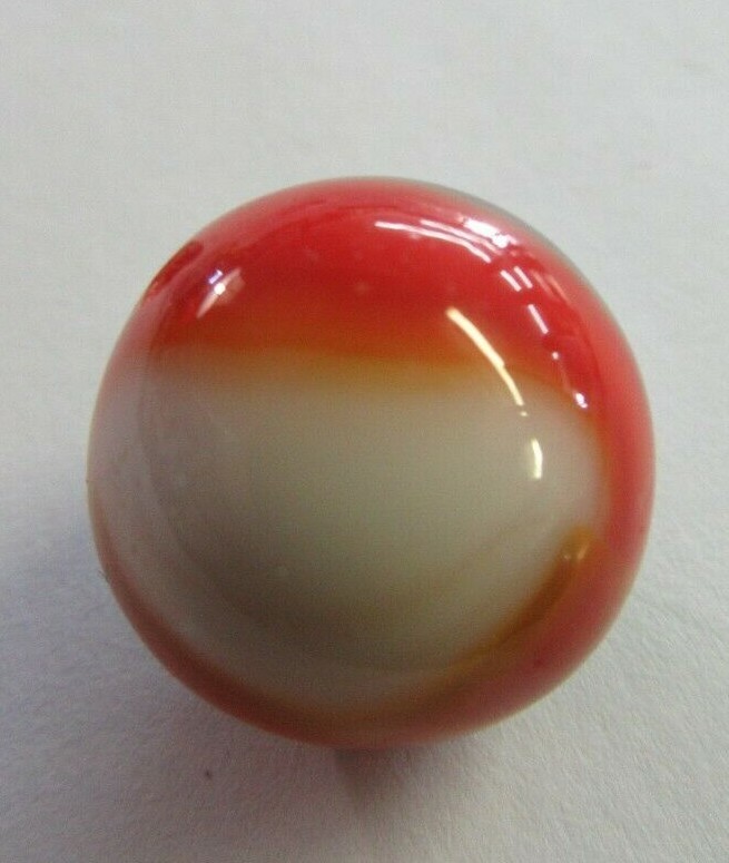 Vintage MARBLE KING Rainbow Red White Brown Marble 5/8″