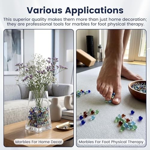POPLAY 50 PCS Beautiful Player Marbles Bulk for Marble Games,Multiple Colors1…