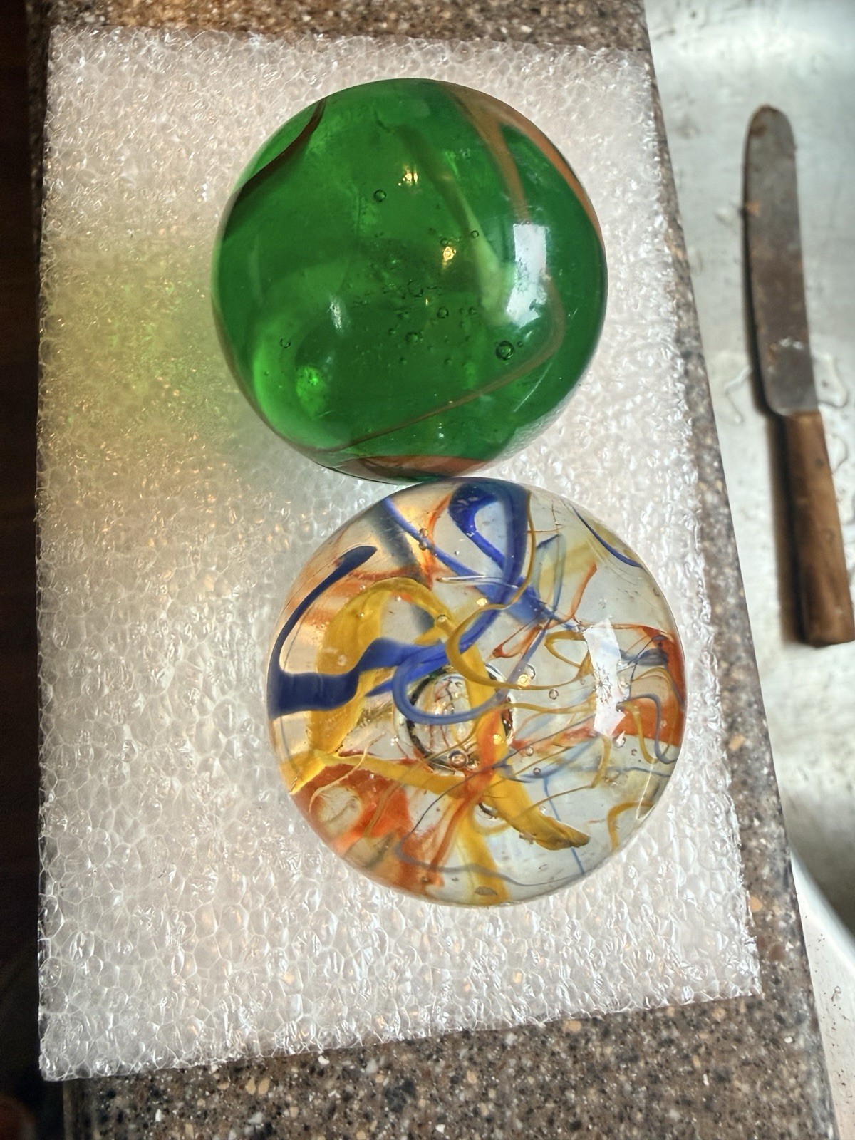Lot of 13 Beautiful Mixed Spiderman Vintage Marbles Shooter