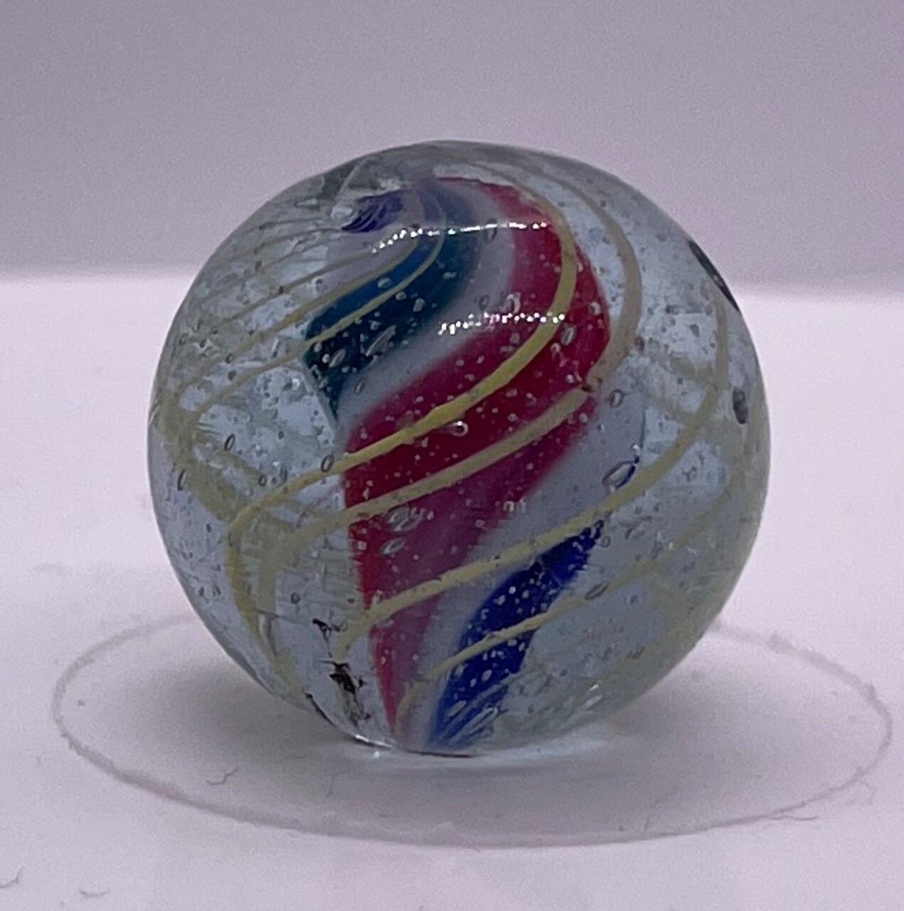 Caged Tinted Base Solid Core Marble 18.5mm (23/32”)