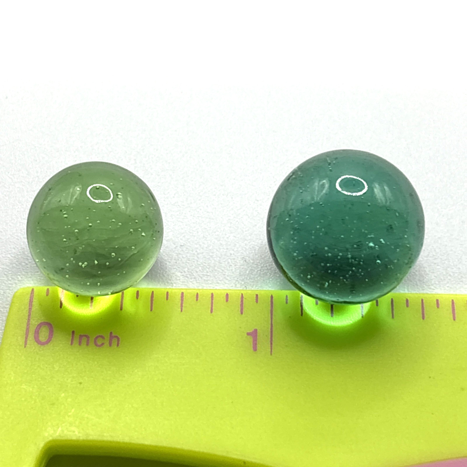 11 Marble Green Blue Marbles Clear Glass Marbles DIY Toy Game