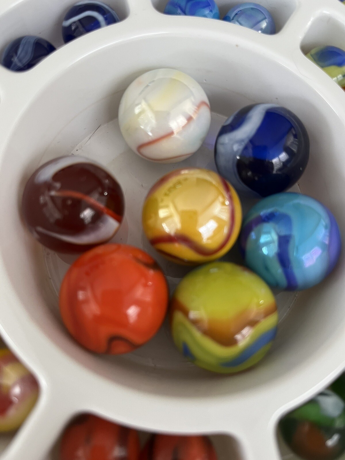 Vintage Marbles Mega fun USA Monster Collection 80 Pc Box Preowned No Pouch DL7