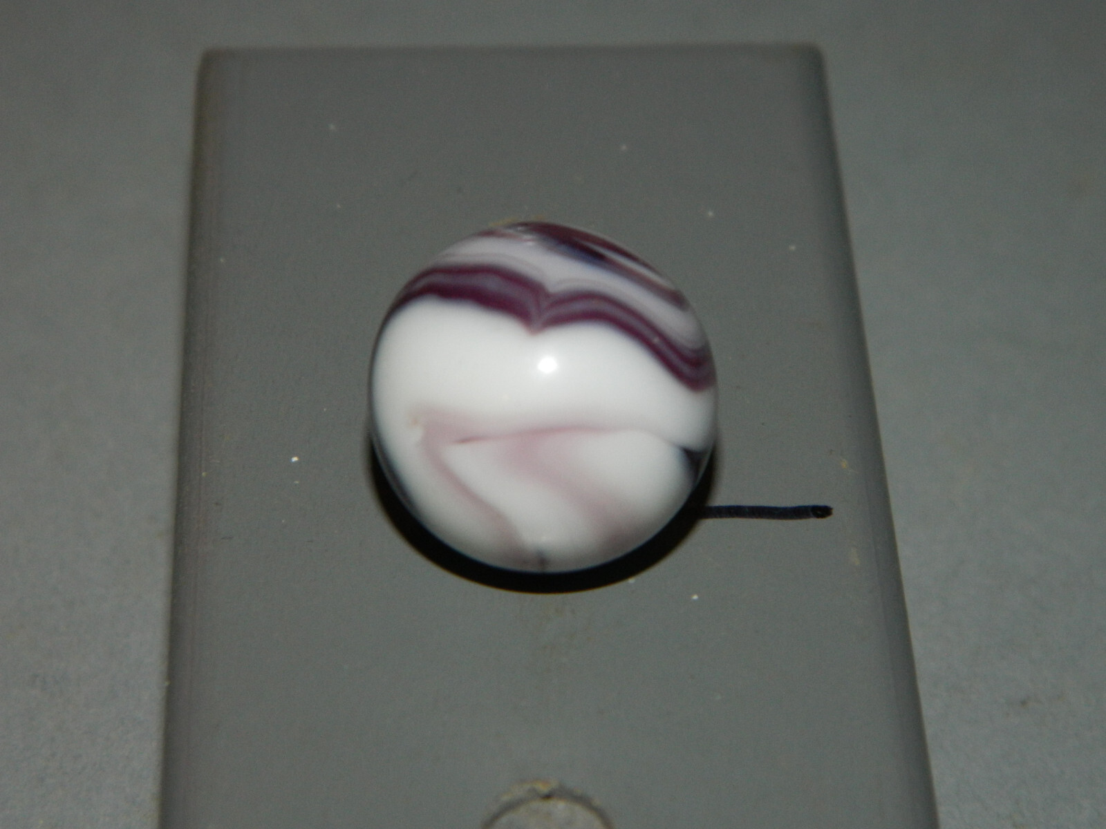 West Virginia Swirl Marble Purple and white approx 11/16″+ R8