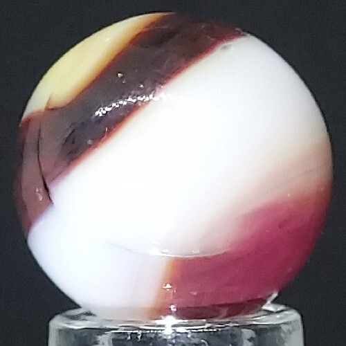 Vintage Vitro “Black Lined All-Red” Marble 5/8 Inch Size Near-Mint Condition