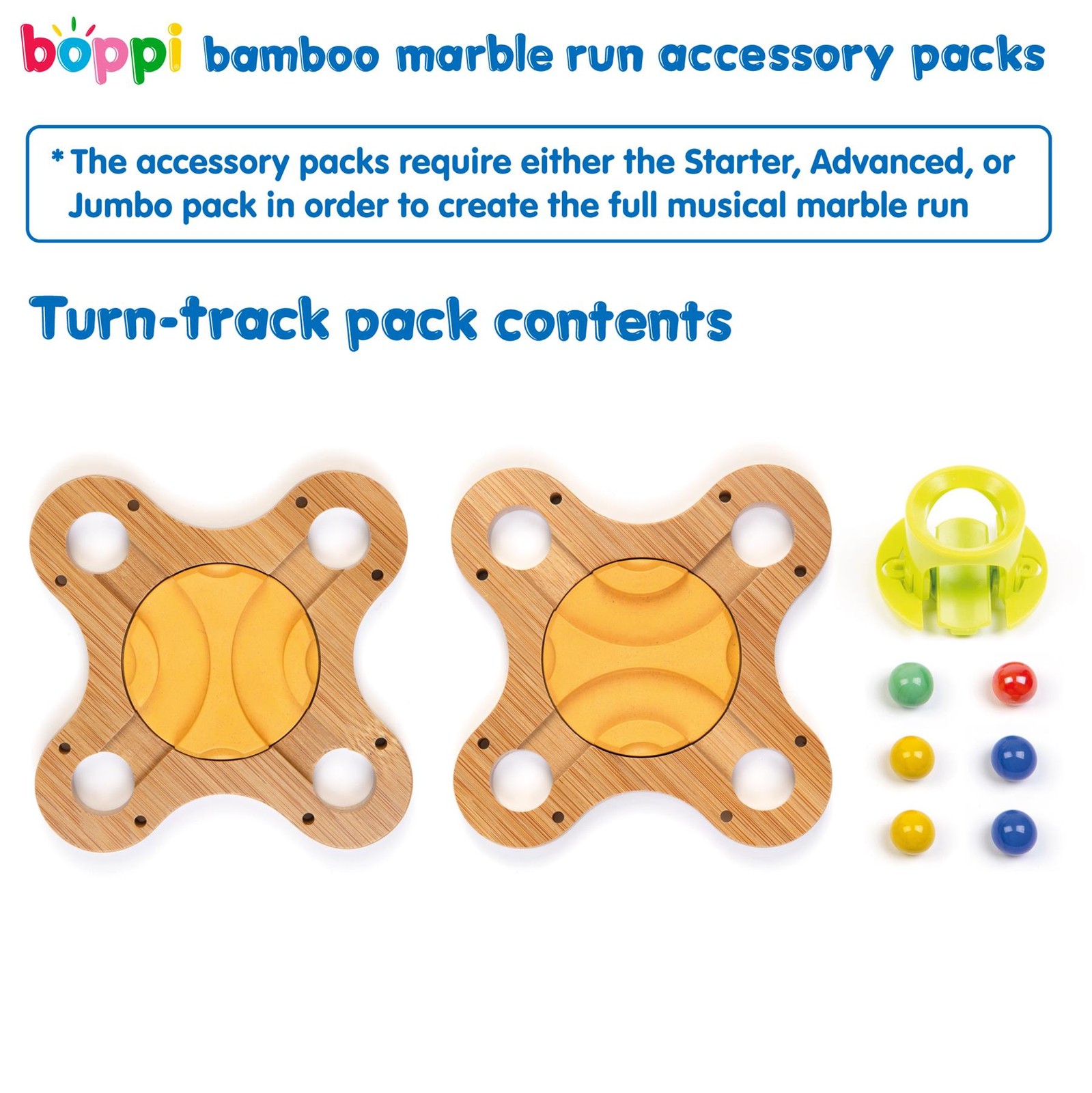 Turn Track Marble Run Accessory Pack Expansion Extension Kids STEM Construction