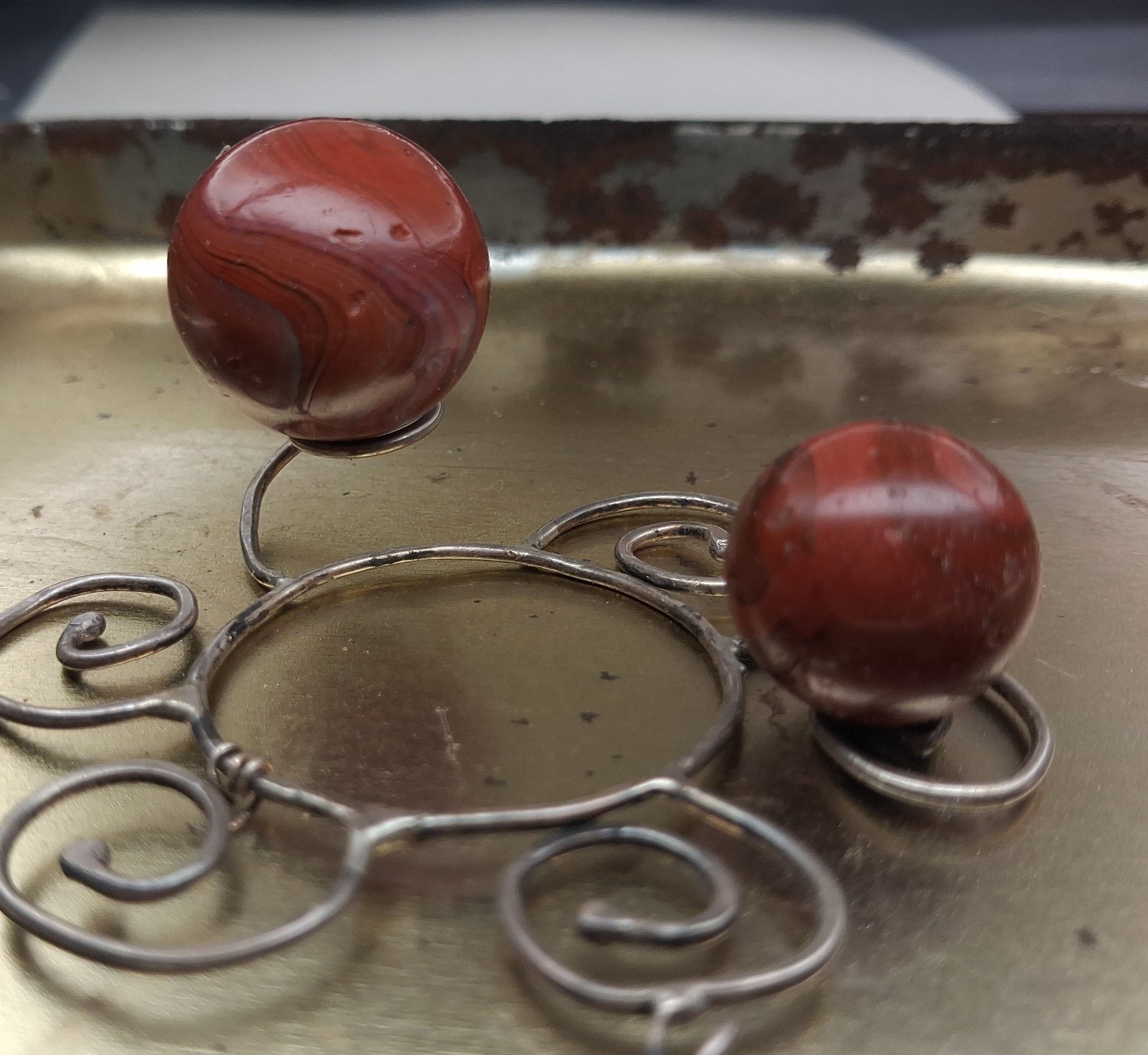 Vintage BRICK Remelt Marbles – Solid Oxblood Rare HTF .65-.81 Fortunate Find!