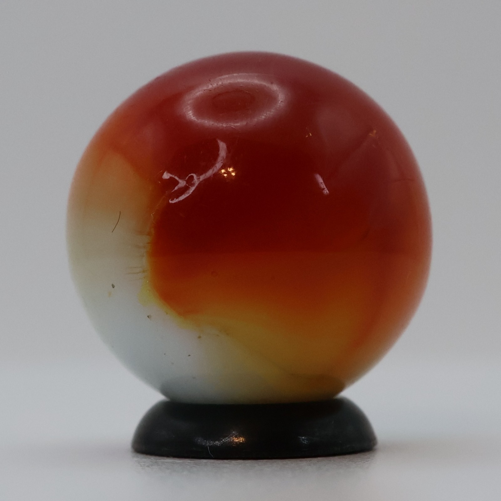 3/4″ Akro Agate Patch Marble, Red & White