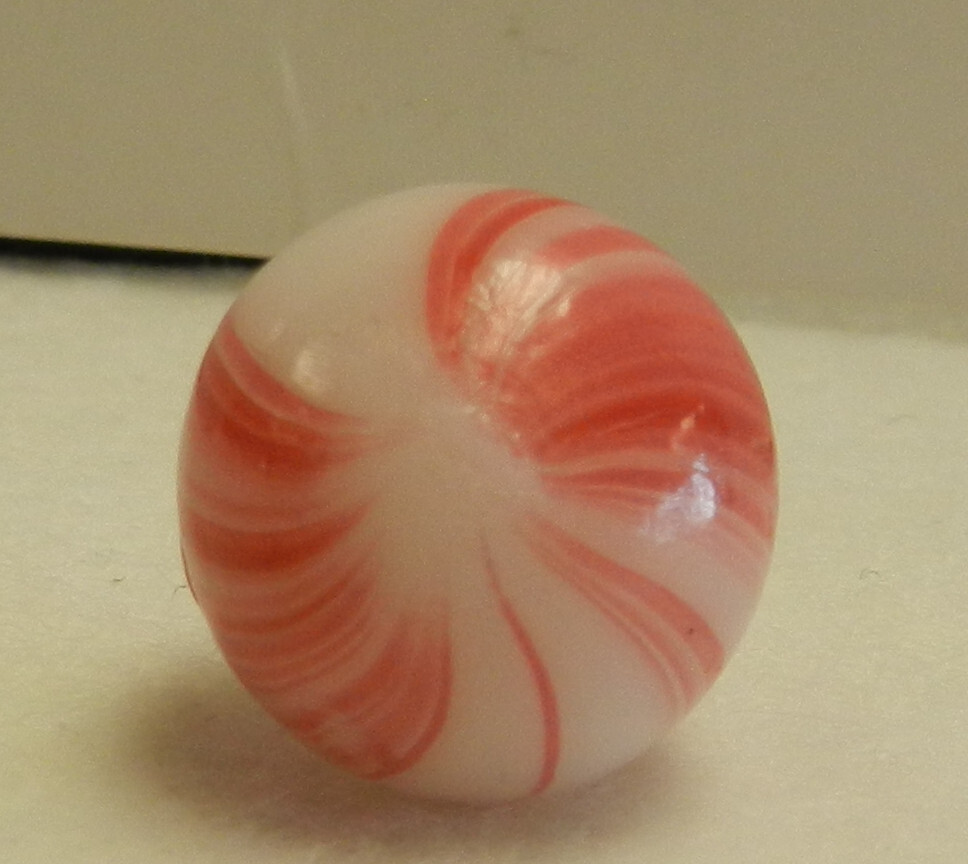#17712m Vintage German Handmade Banded Opaque Marble .69 Inches