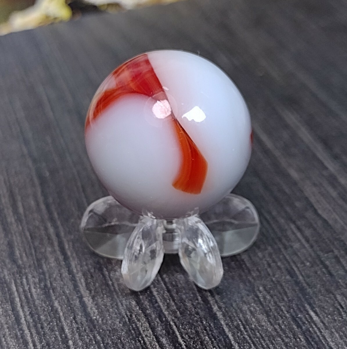 UNIQUE 💎 Mint RUBY Red 🔥 ALLEY Style Swirl BEAUTIFUL Vintage MARBLES .64″
