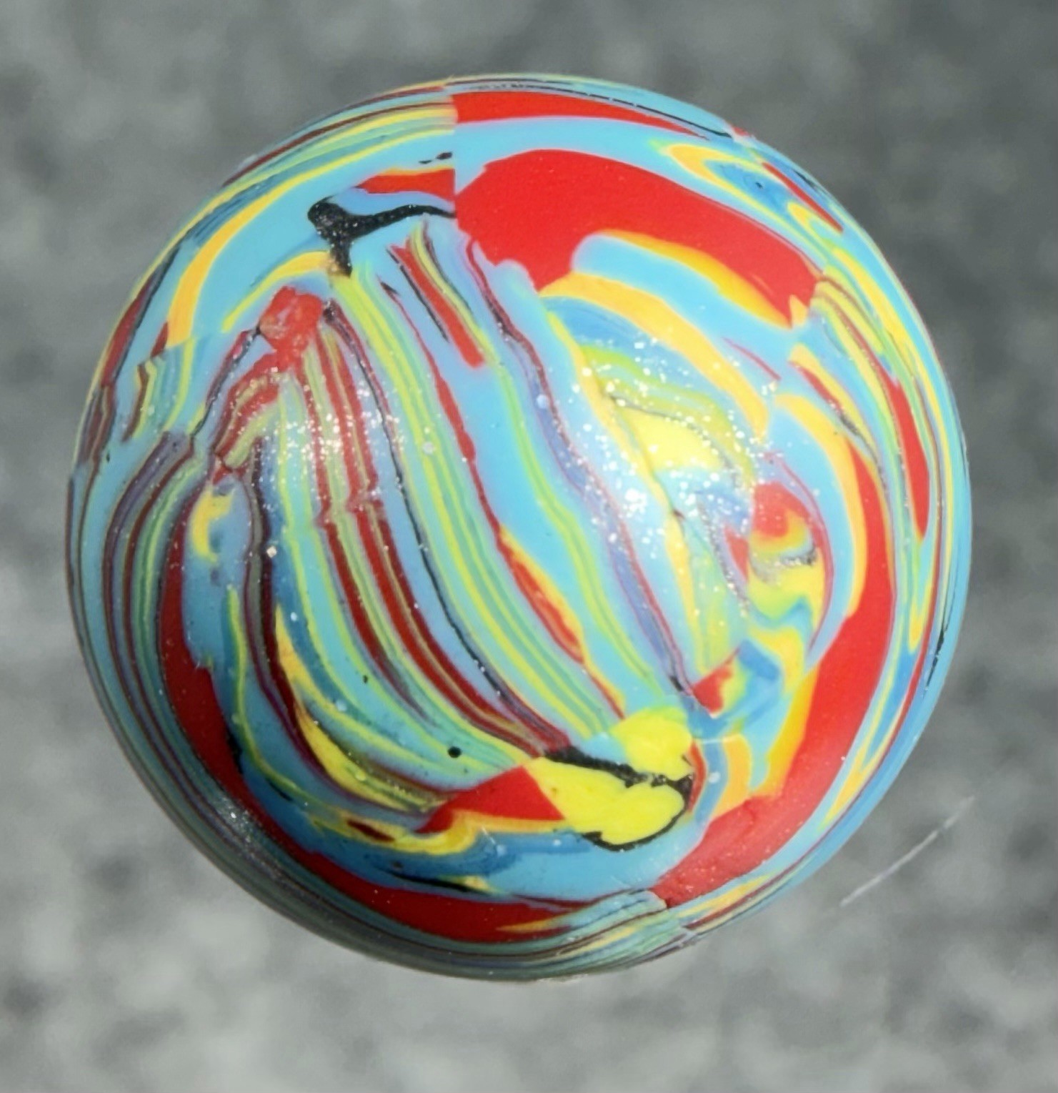 Handmade Marble – CAC Fantasy Striped Opaque- Superman