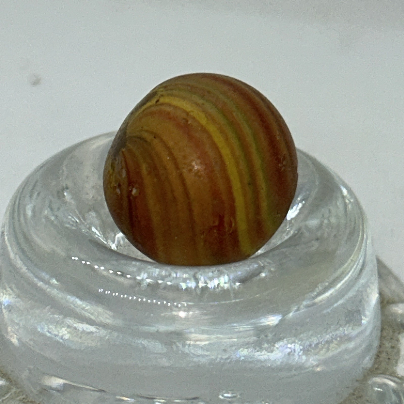 Vintage German Handmade Onionskin Lutz . Very Rare Colors