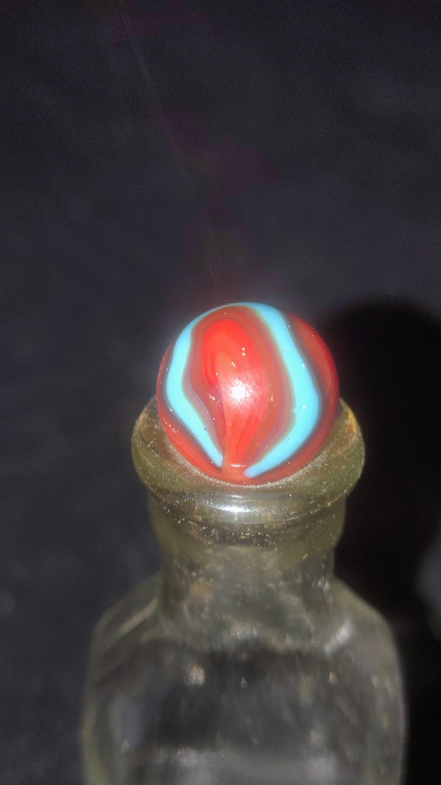 Handmade Swirl Toy Marble Red Blue, Age 8-11 12-16 17 Years & Up