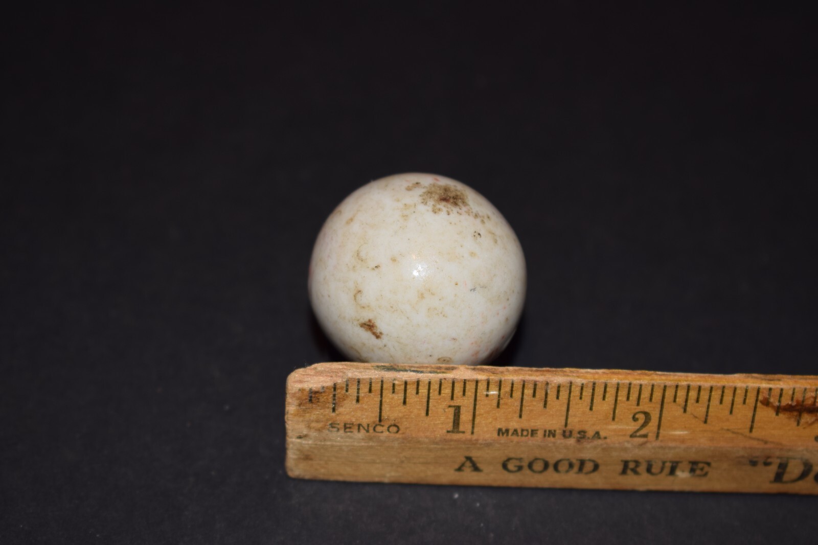 Pre-Civil War Victorian Era China Clay Toy Marble Boulder Size 1.203″ VGC