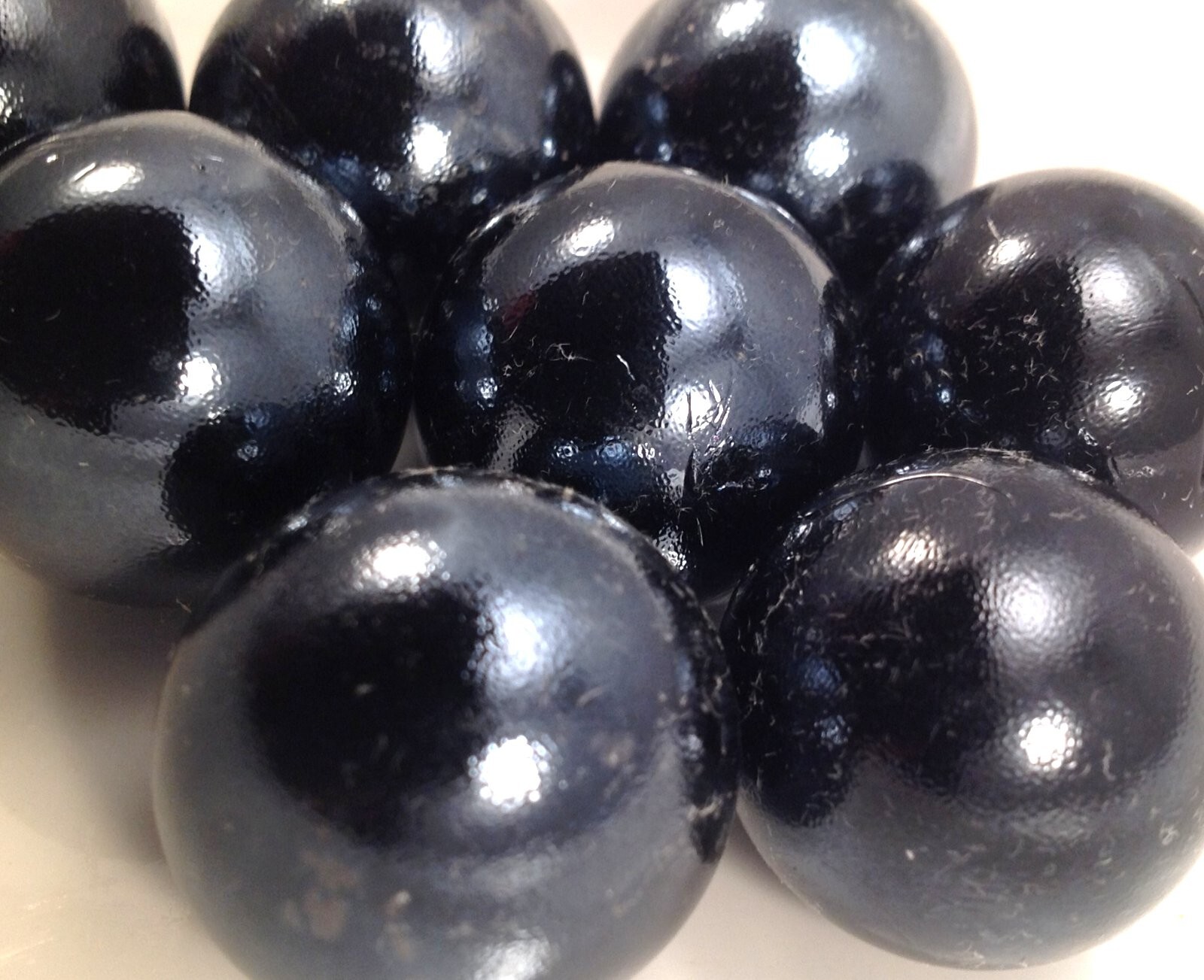 Glass Marbles 1″ – 12oz bag Black Opal Shiny Marbles 16pcs