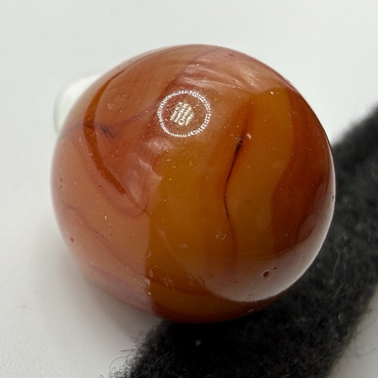 CARAMEL Color WV Swirl Marble .61” NM Cairo Alley Akro Opaque Swirl