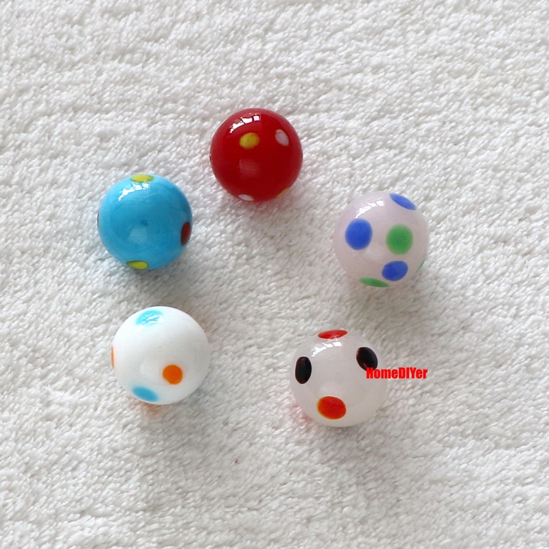 16mm Colourful Glass Marbles Balls Traditional Kids Toys Games Craft Decoration
