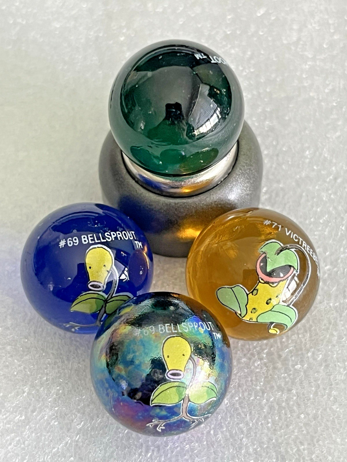Vintage Pokémon Marbles Bellsprout Victreebel Hoothoot Evolution Set Rare
