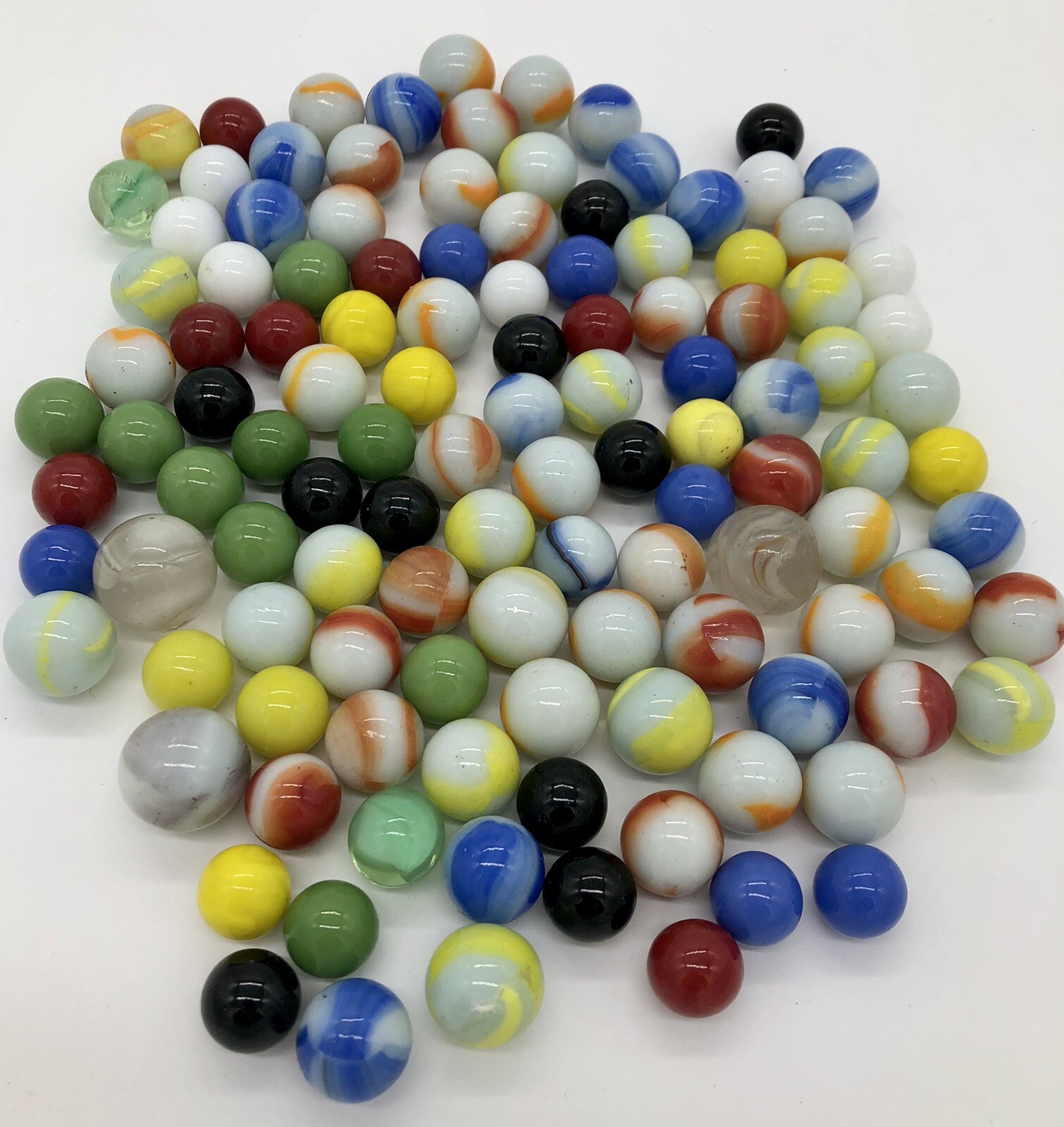 Vintage Old Marbles 100+ Ball Mason Jar Multicolor